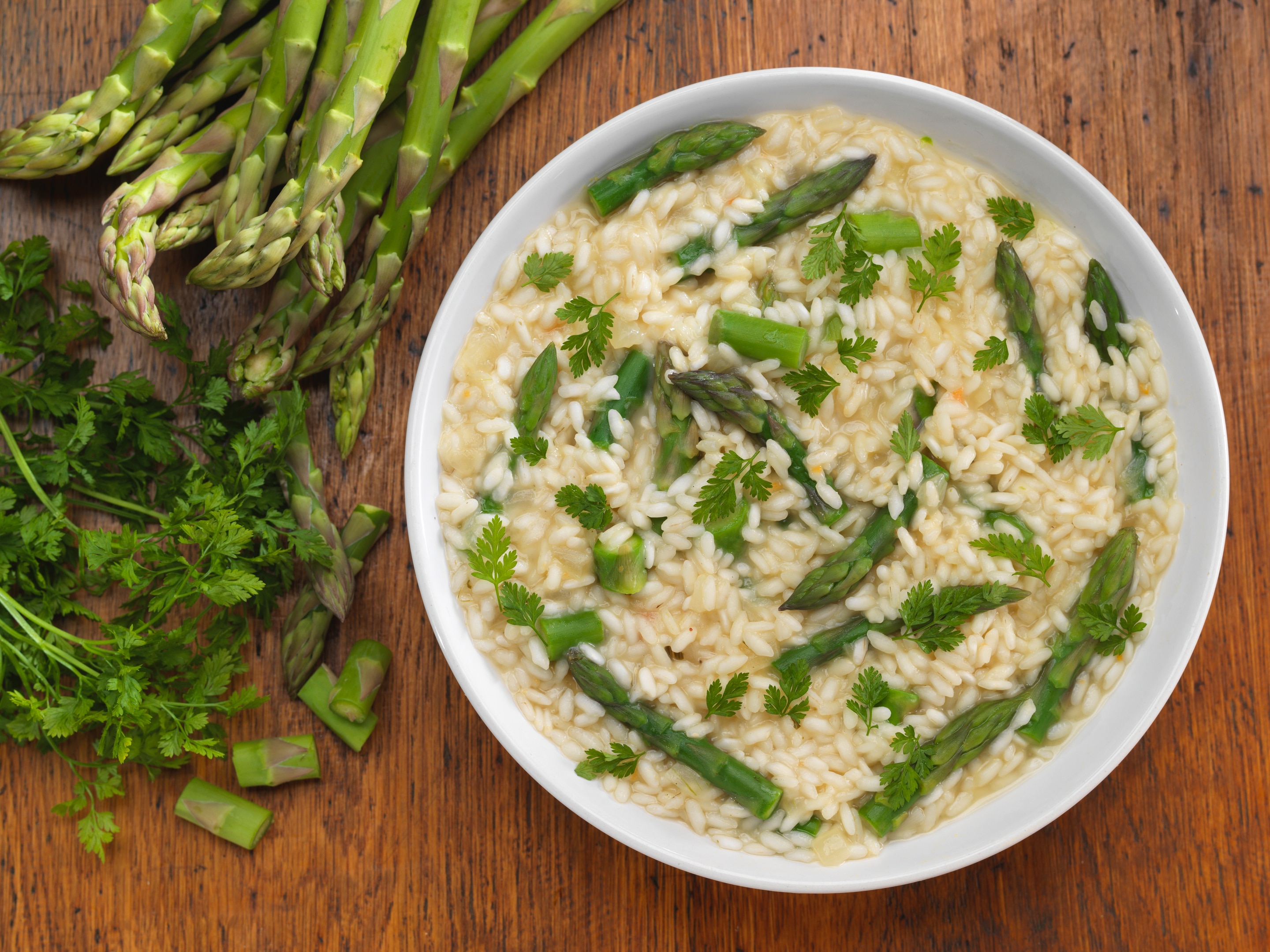 Gluten-free asparagus risotto
