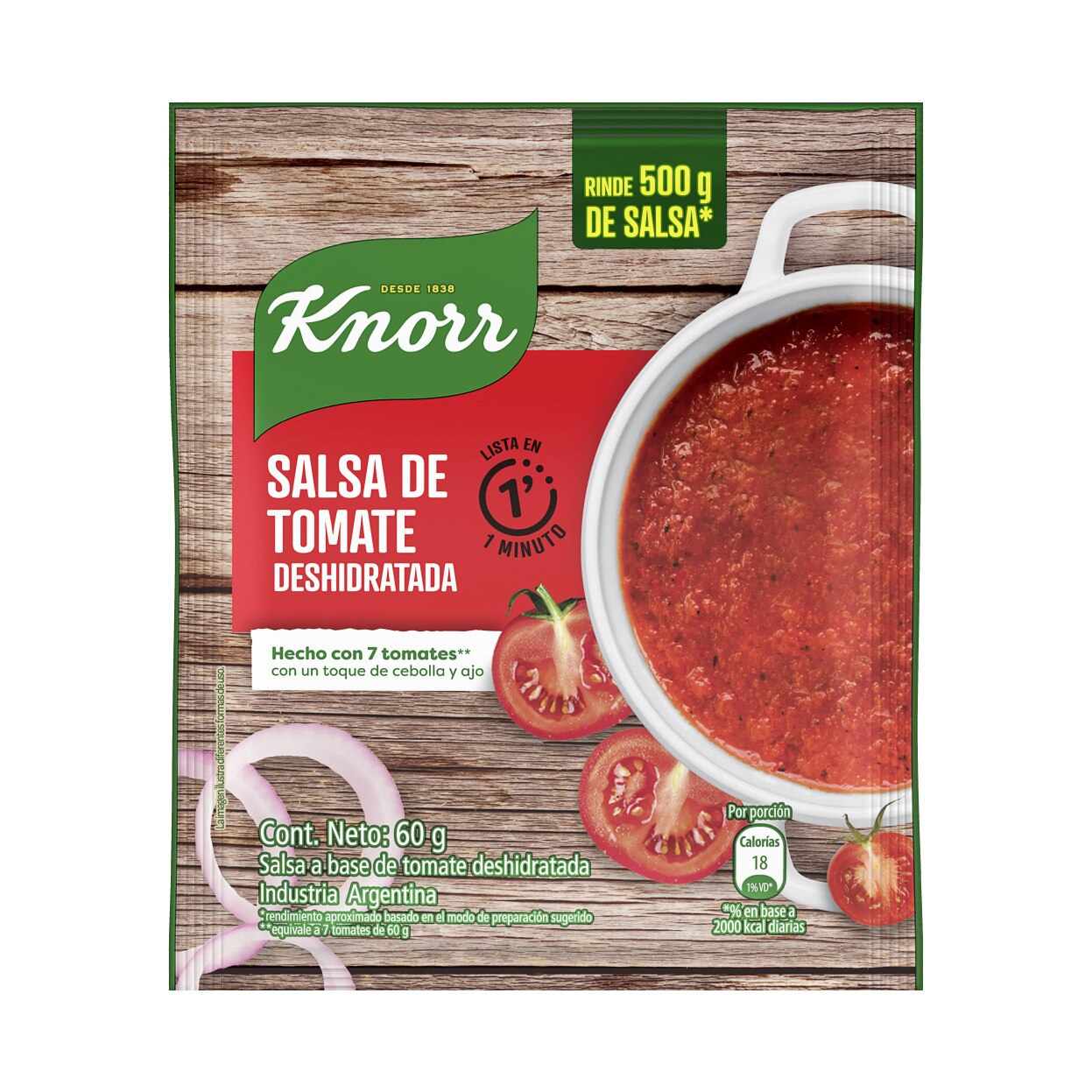 Envase de Salsa de tomates deshidratada 140g Knorr