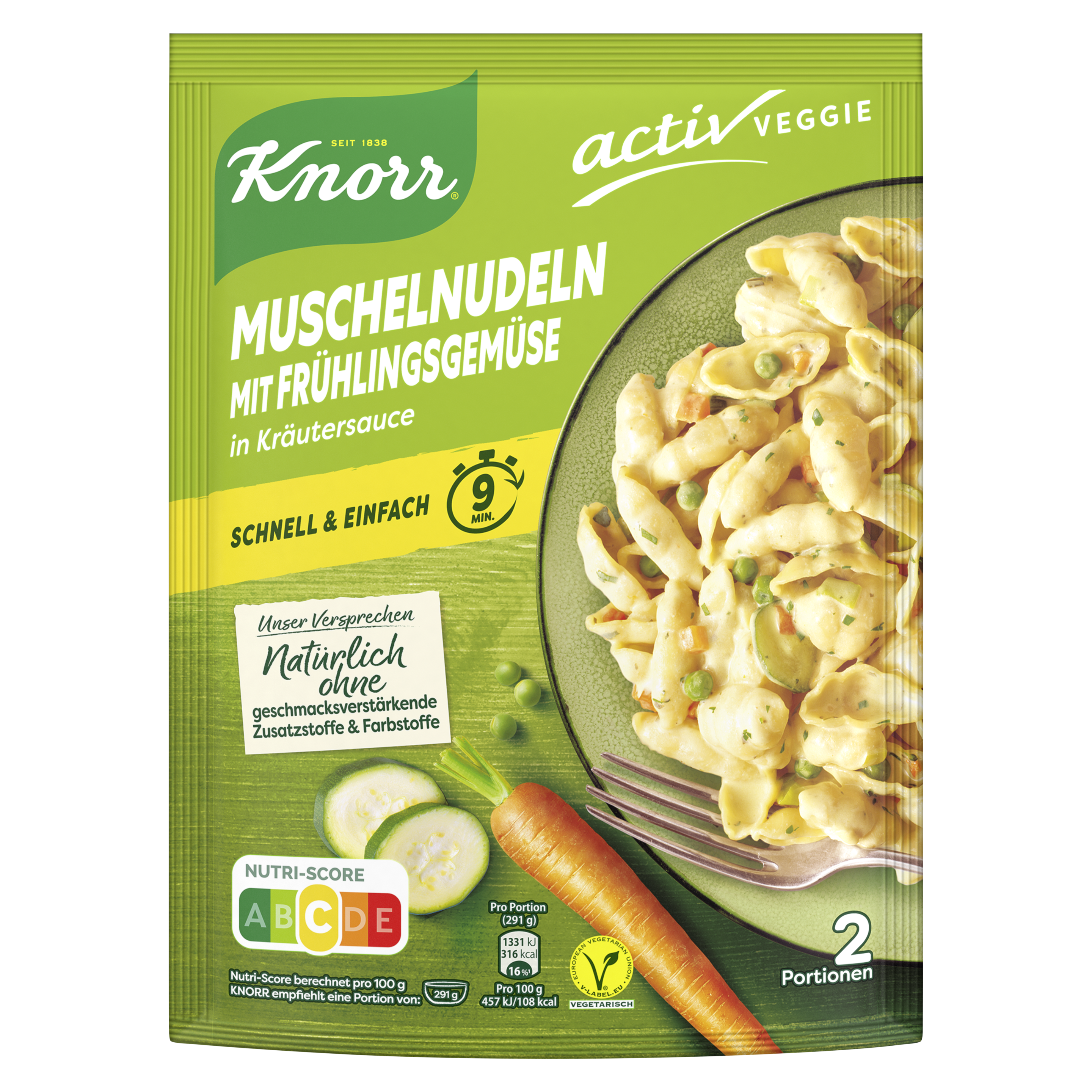 Knorr Veggie Muschelnudeln mit Frühlingsgemüse 155 g
