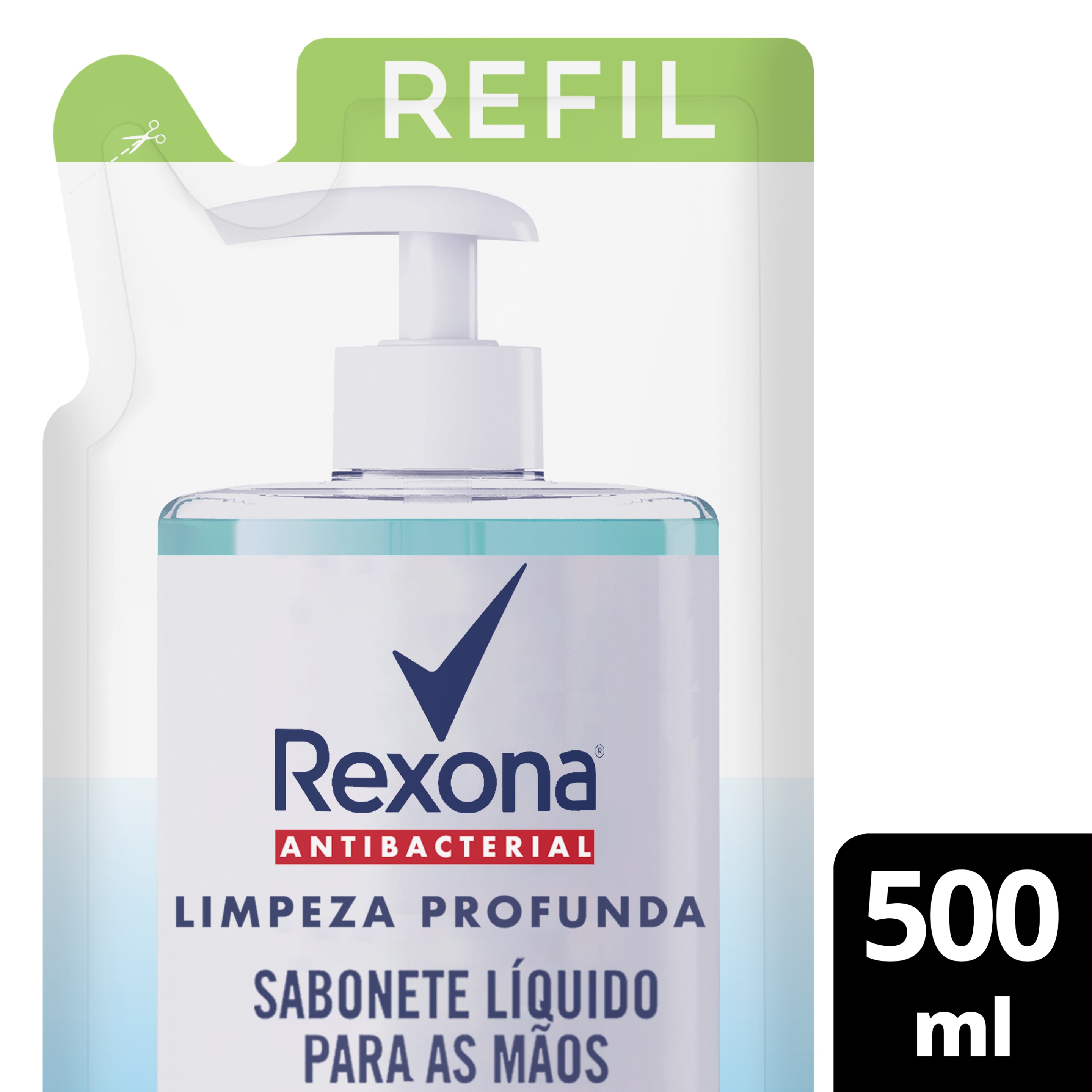 Sabonete Líquido Rexona Antibacterial Limpeza Profunda Para as mãos 500ml