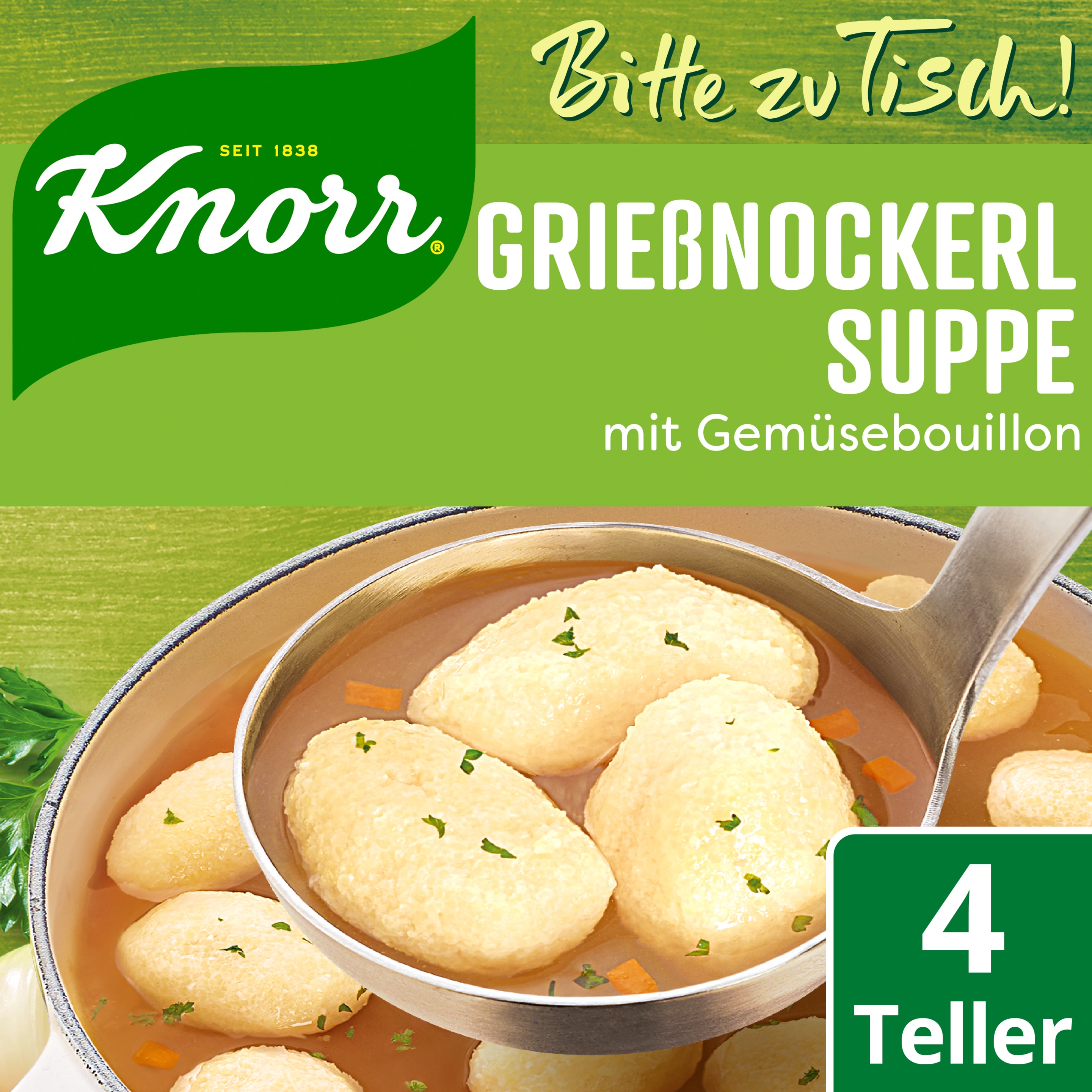 Knorr Bitte zu Tisch! Grießnockerl Suppe 4 Teller