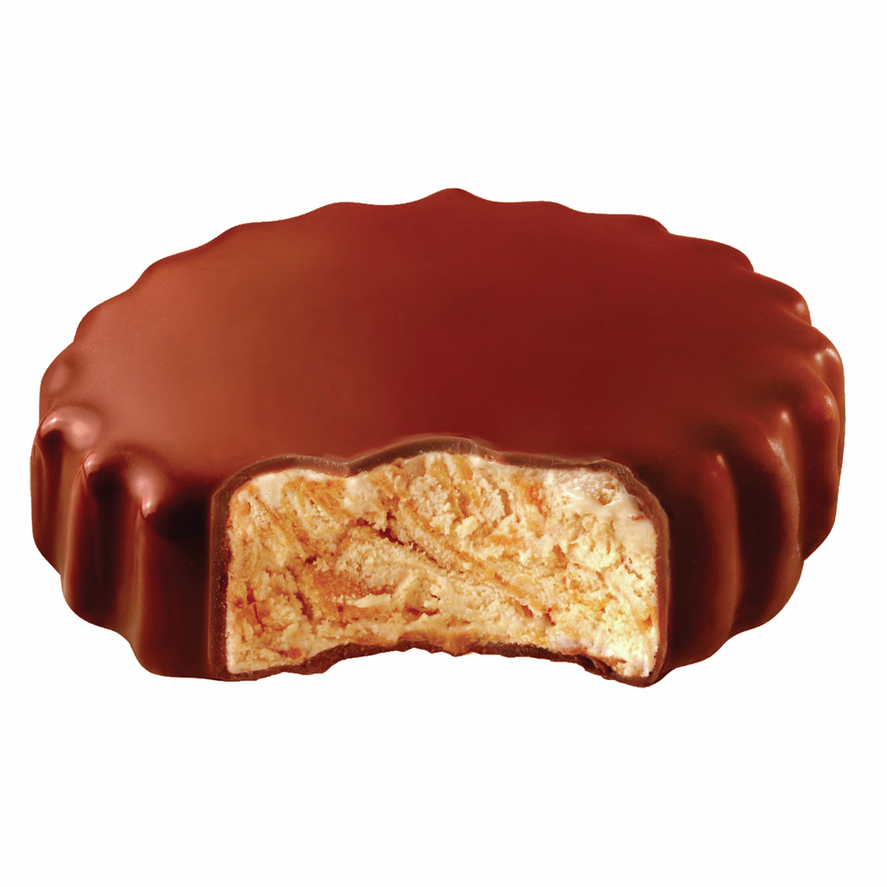 cross-section showing peanut butter inside