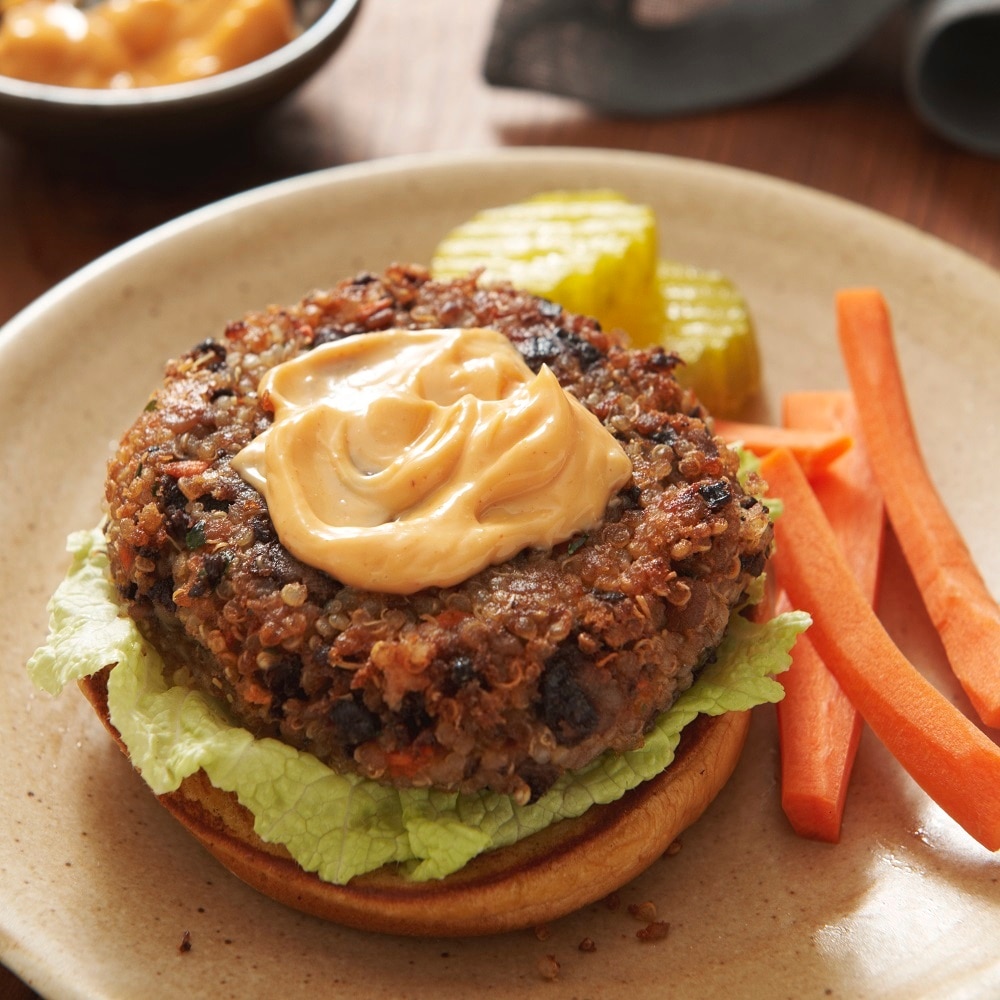 Black Bean Quinoa Burgers