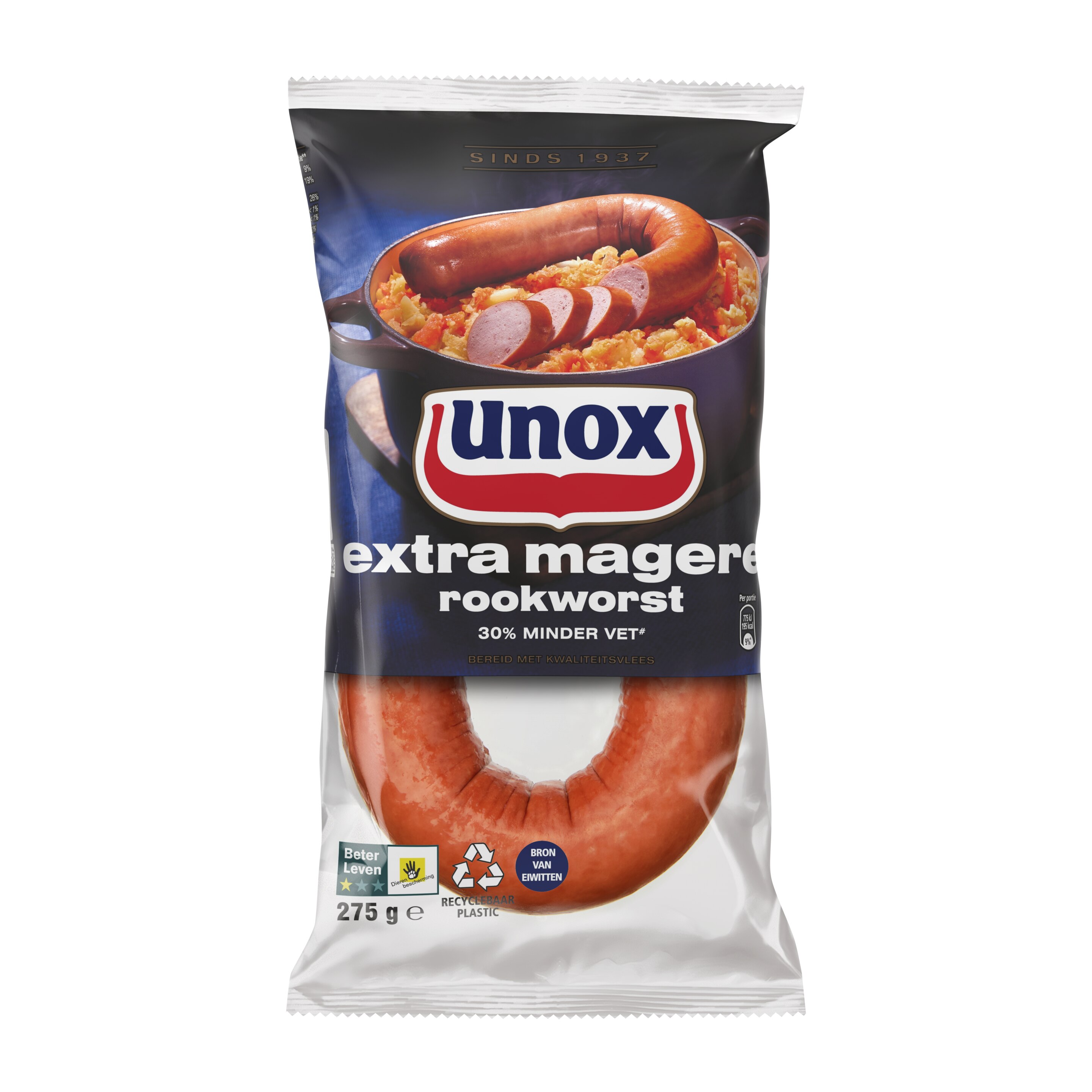Unox  Rookworst mager 275 g packshot