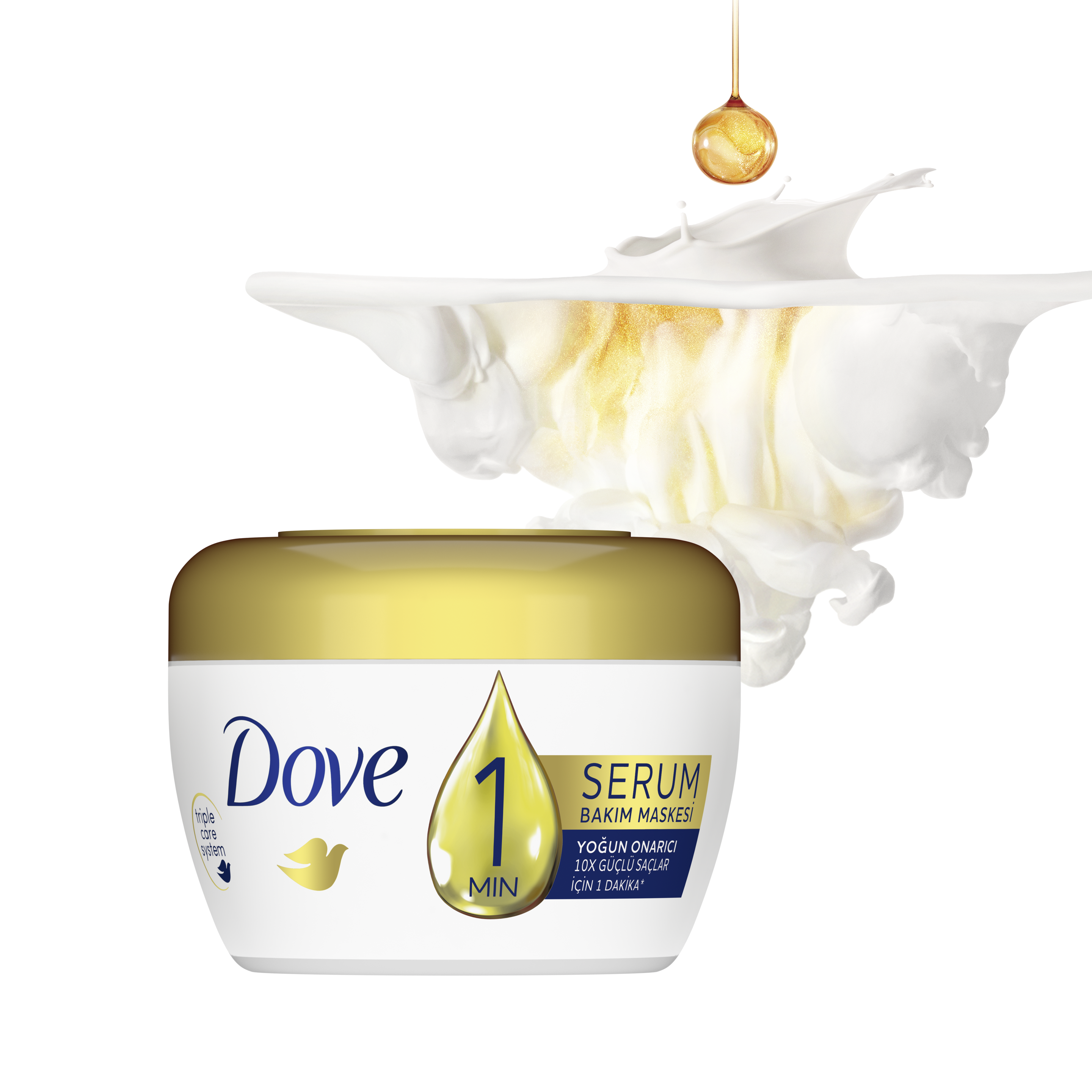DOVE 1 Minute Serum Saç Bakım Maskesi  Yoğun Onarıcı  160 ml