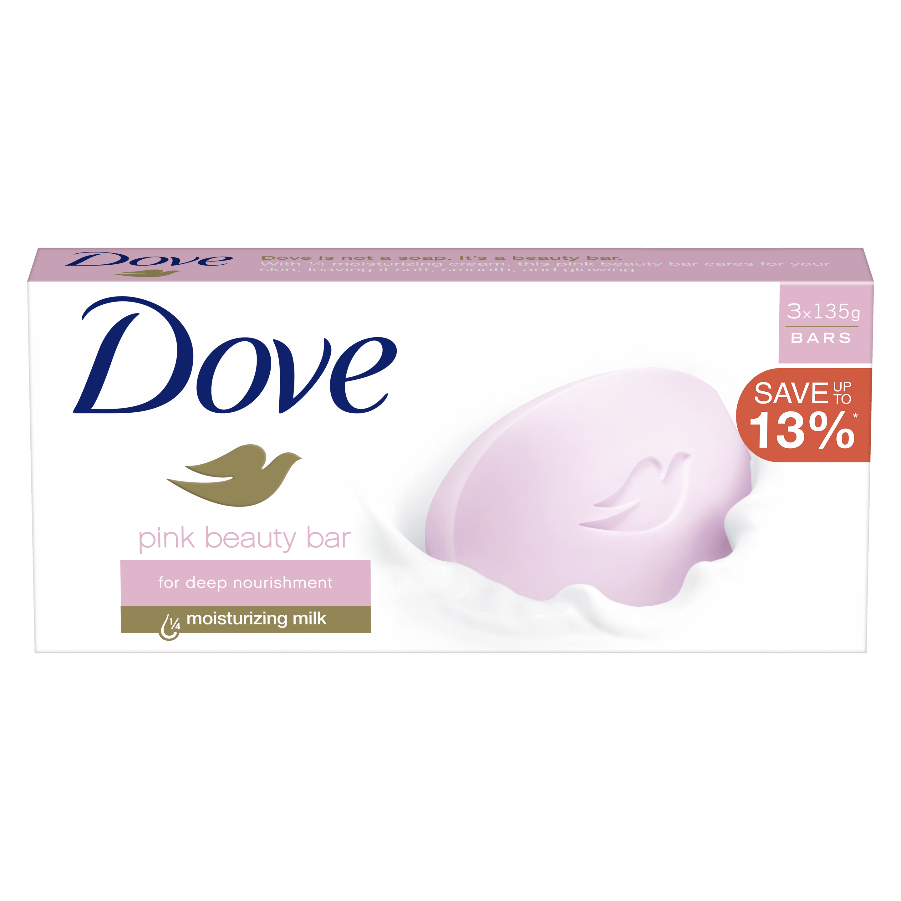 Dove Pink Beauty Bar 3x135g