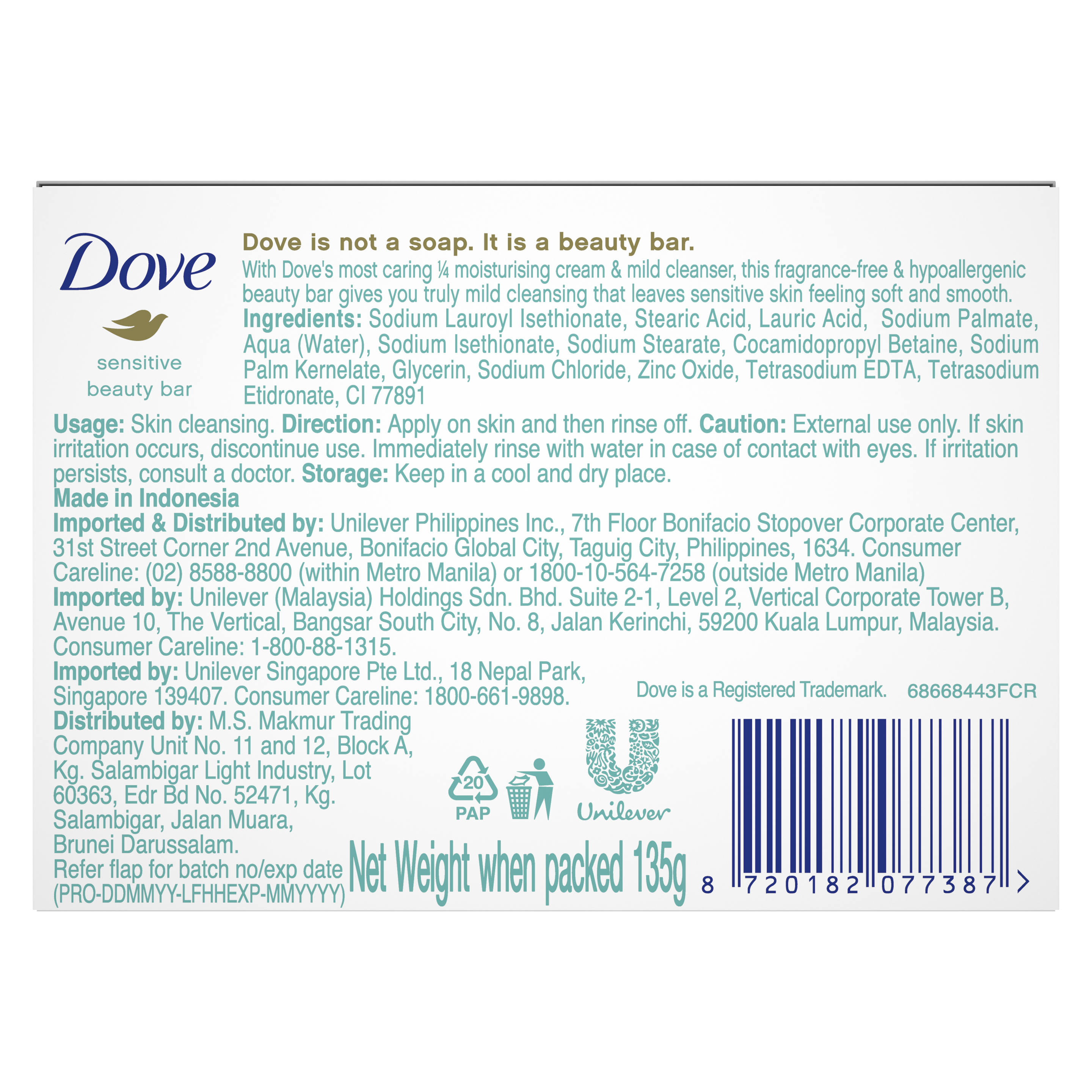 Dove Bar Sensitive Skin