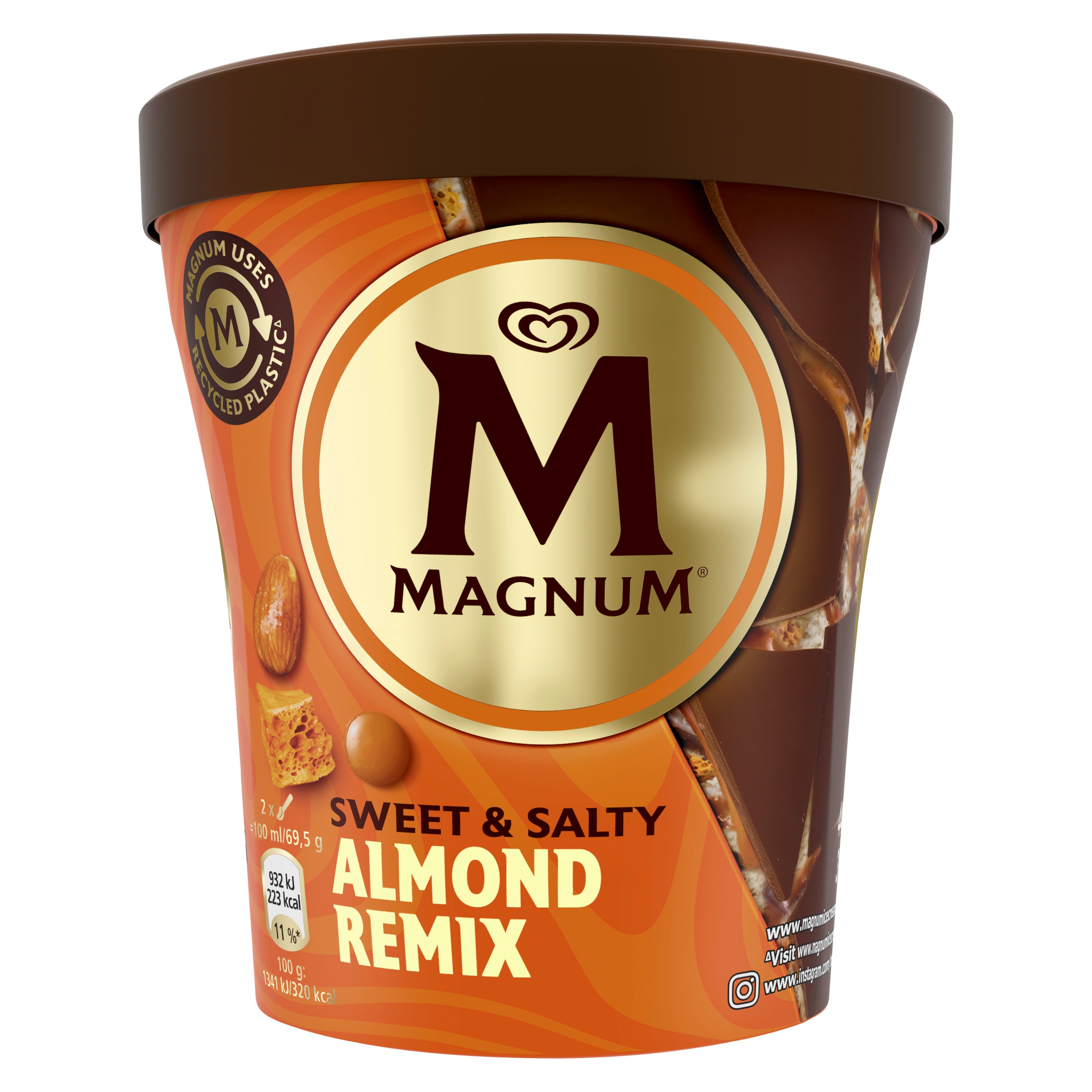 Magnum Sweet & Salty Almond Remix Tub 440ml Front