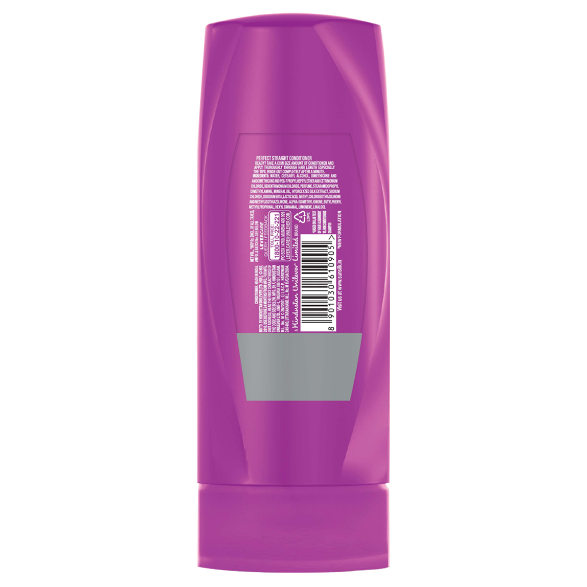 A bottle of Perfect Straight Conditioner 80ml back of pack image