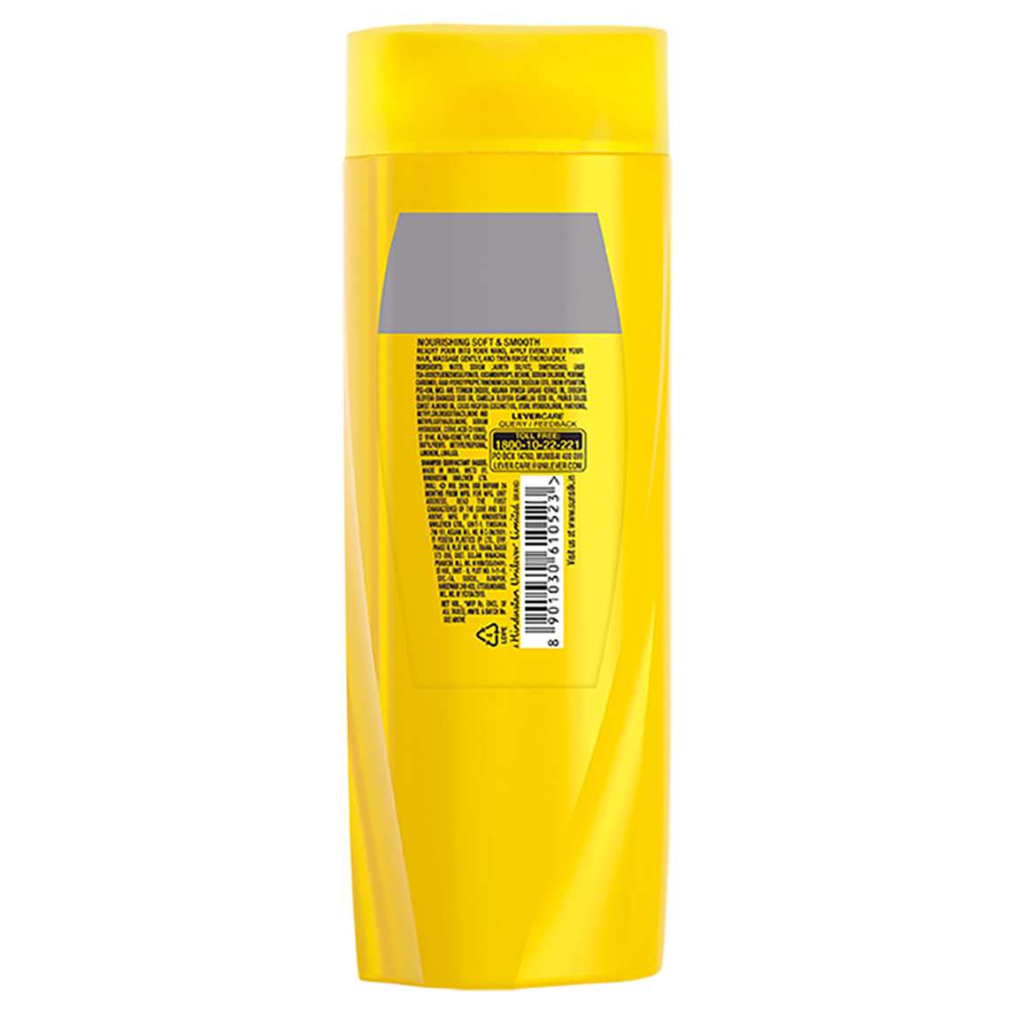 A bottle of Nourishing Soft & Smooth Shampoo 80ml back of pack image