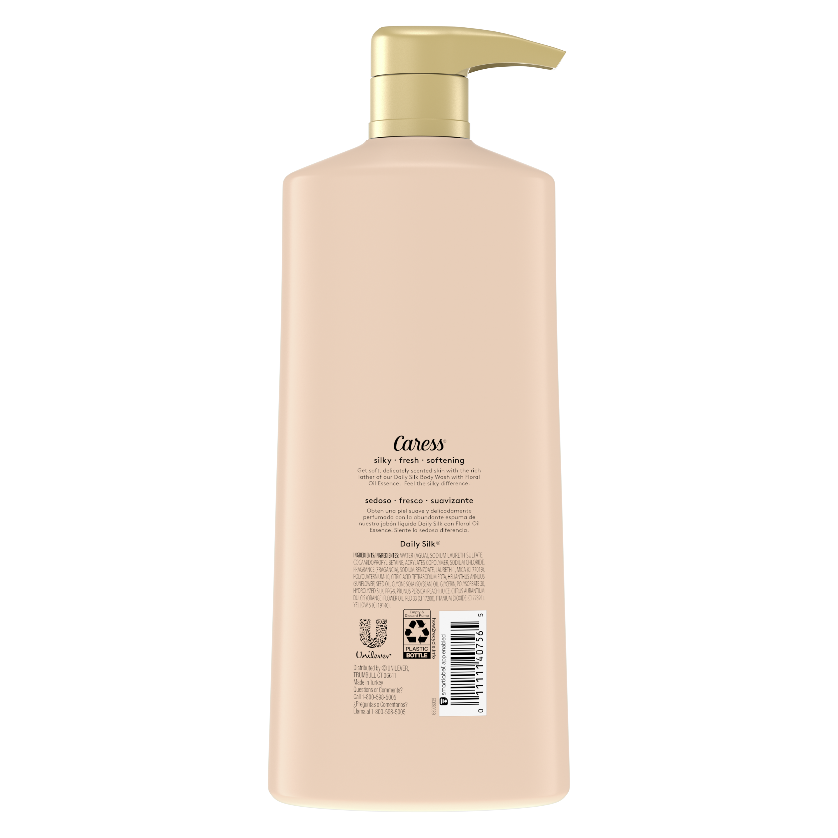 Caress Body Wash, Pure Embrace, White Flowers & Almond Oil - FRESH