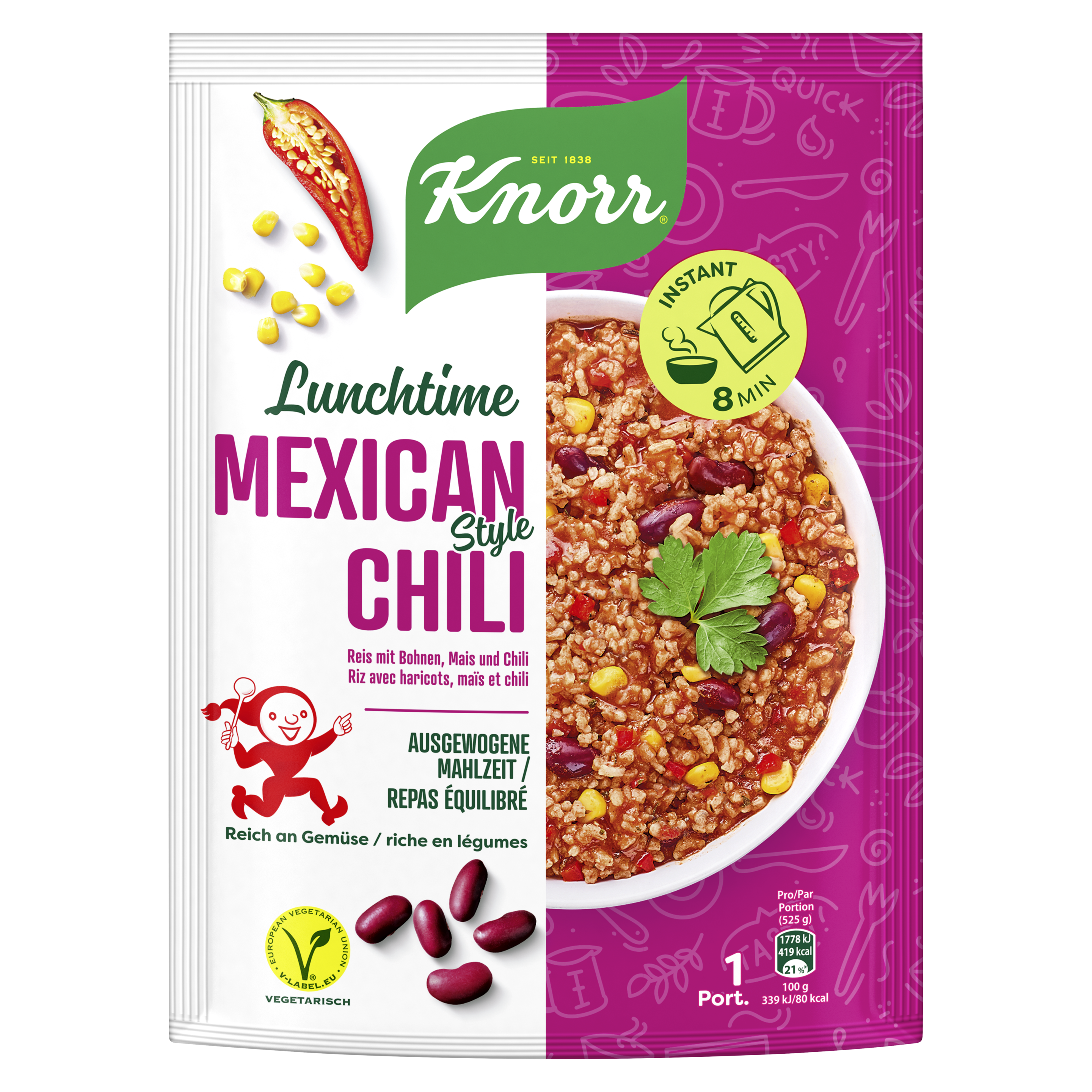 KNORR Lunchtime Mexican Style Chili Beutel 1 Portion