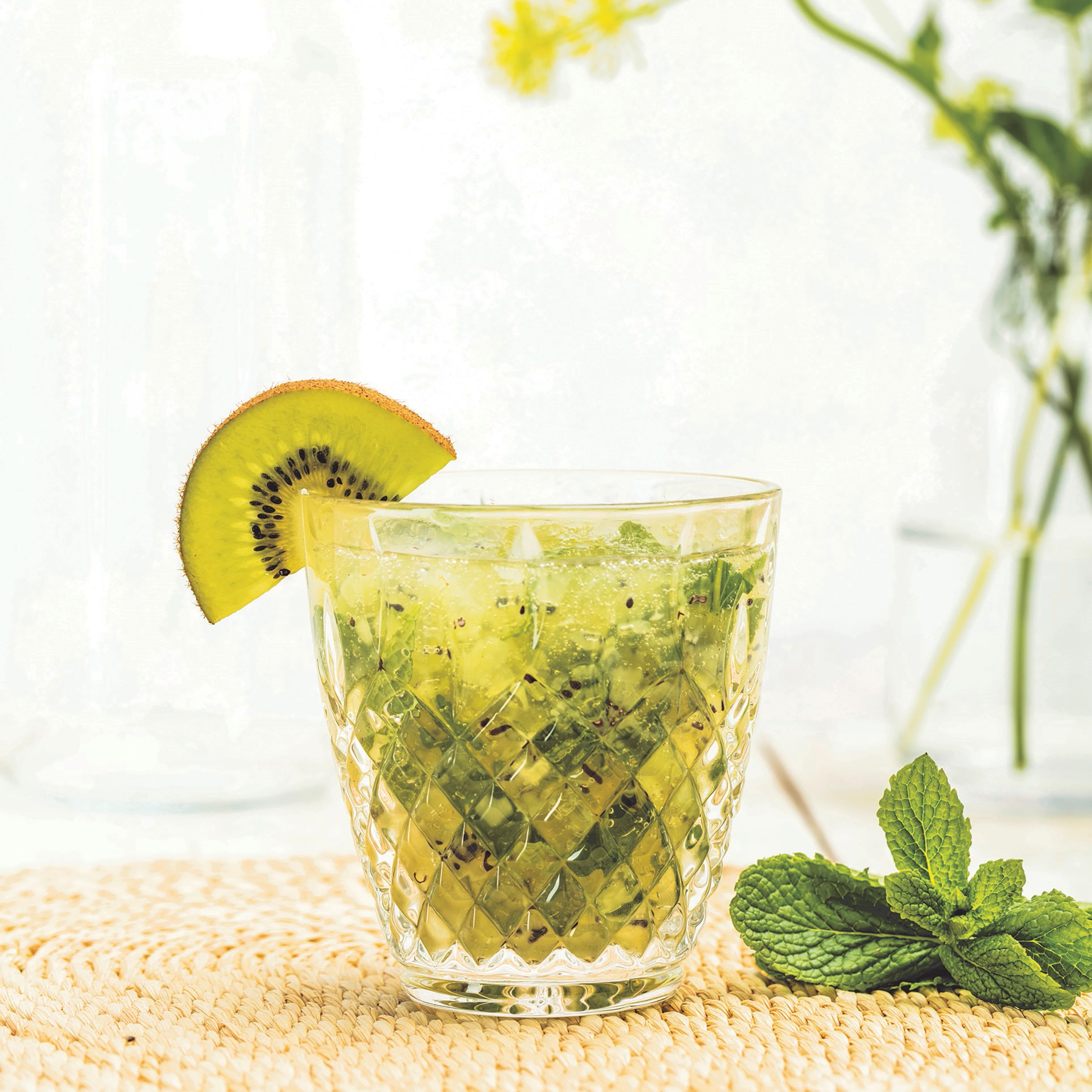 Ice Tea Green Kiwi Komkommer Mocktail