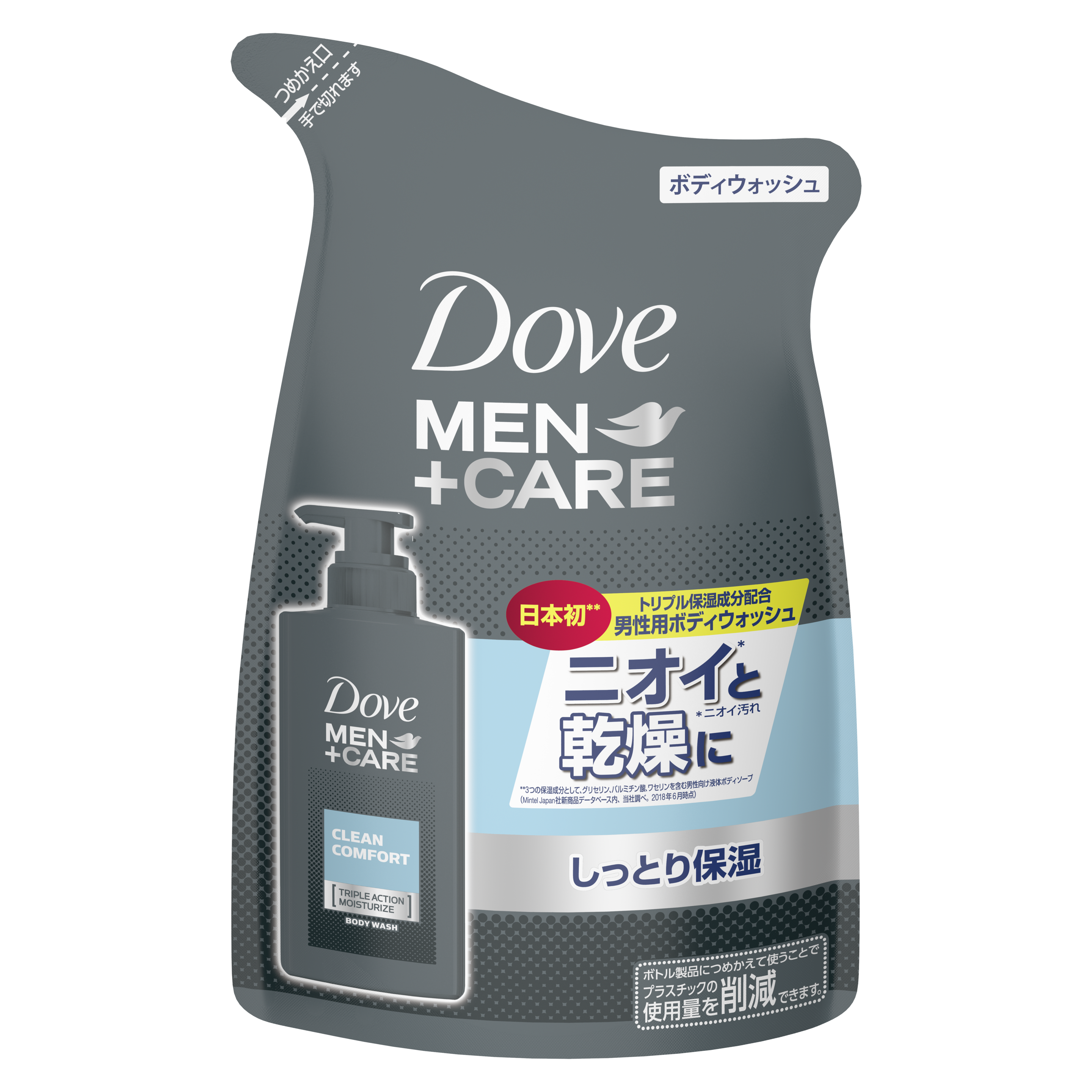 ダヴメン＋ケア　ボディウォッシュ　クリーンコンフォート　つめかえ用　320g