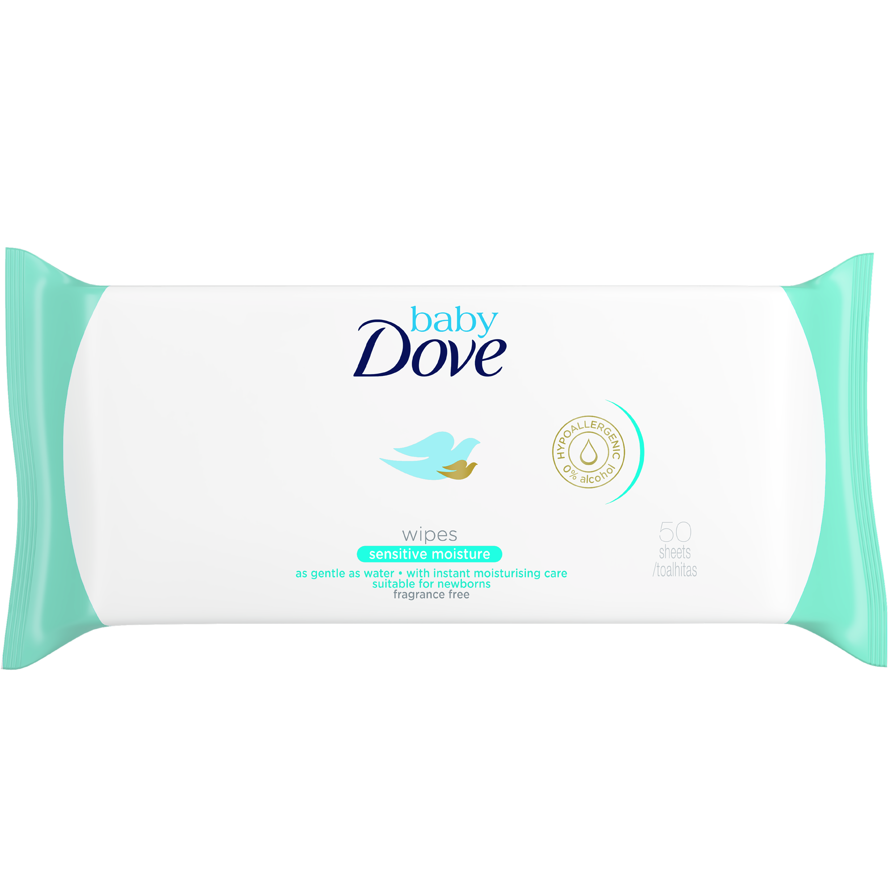 Șervețelele umede pentru piele sensibilă Baby Dove Sensitive Moisture 50pcs