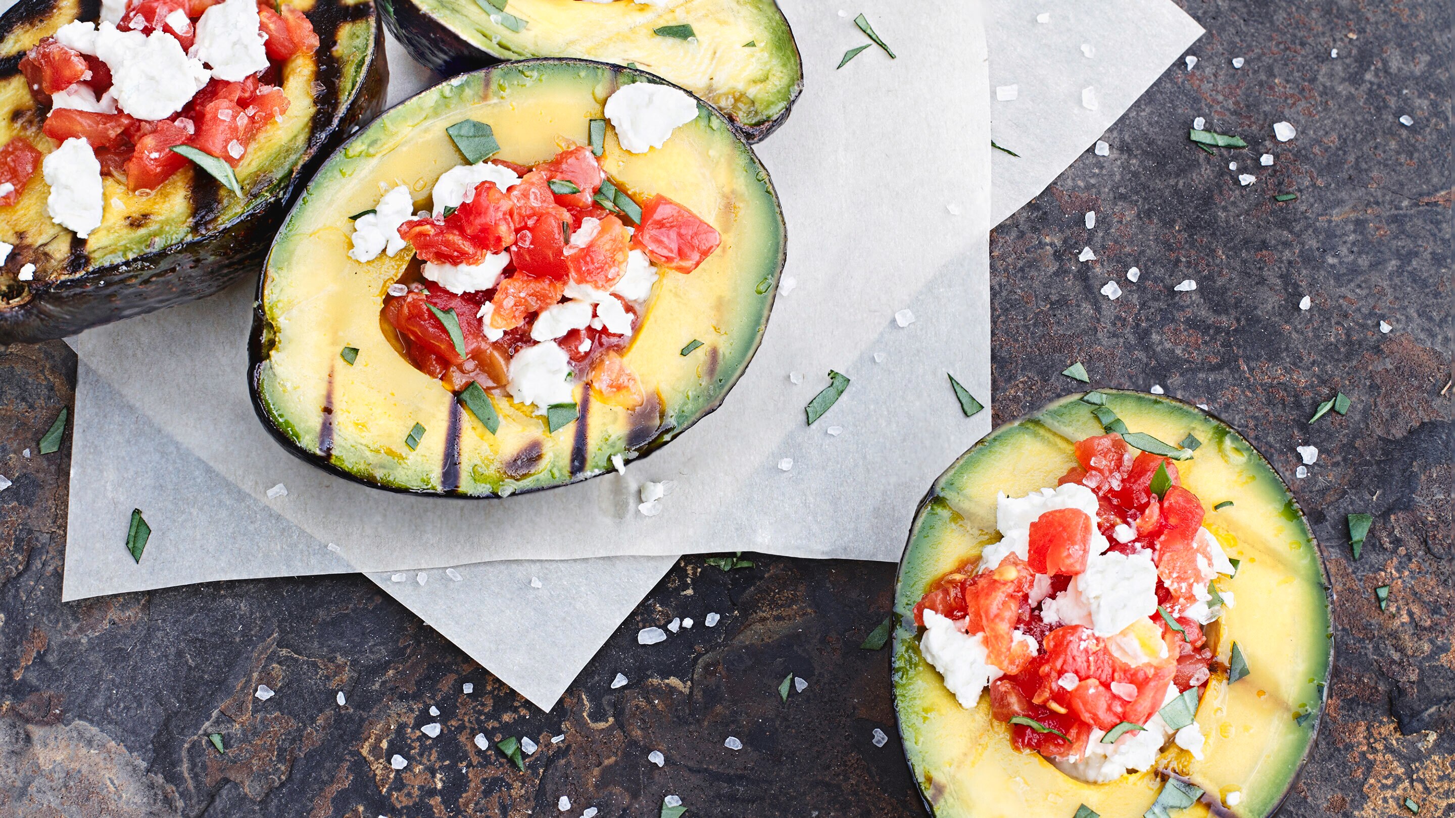 Grilled Avocados with Pico de Gallo