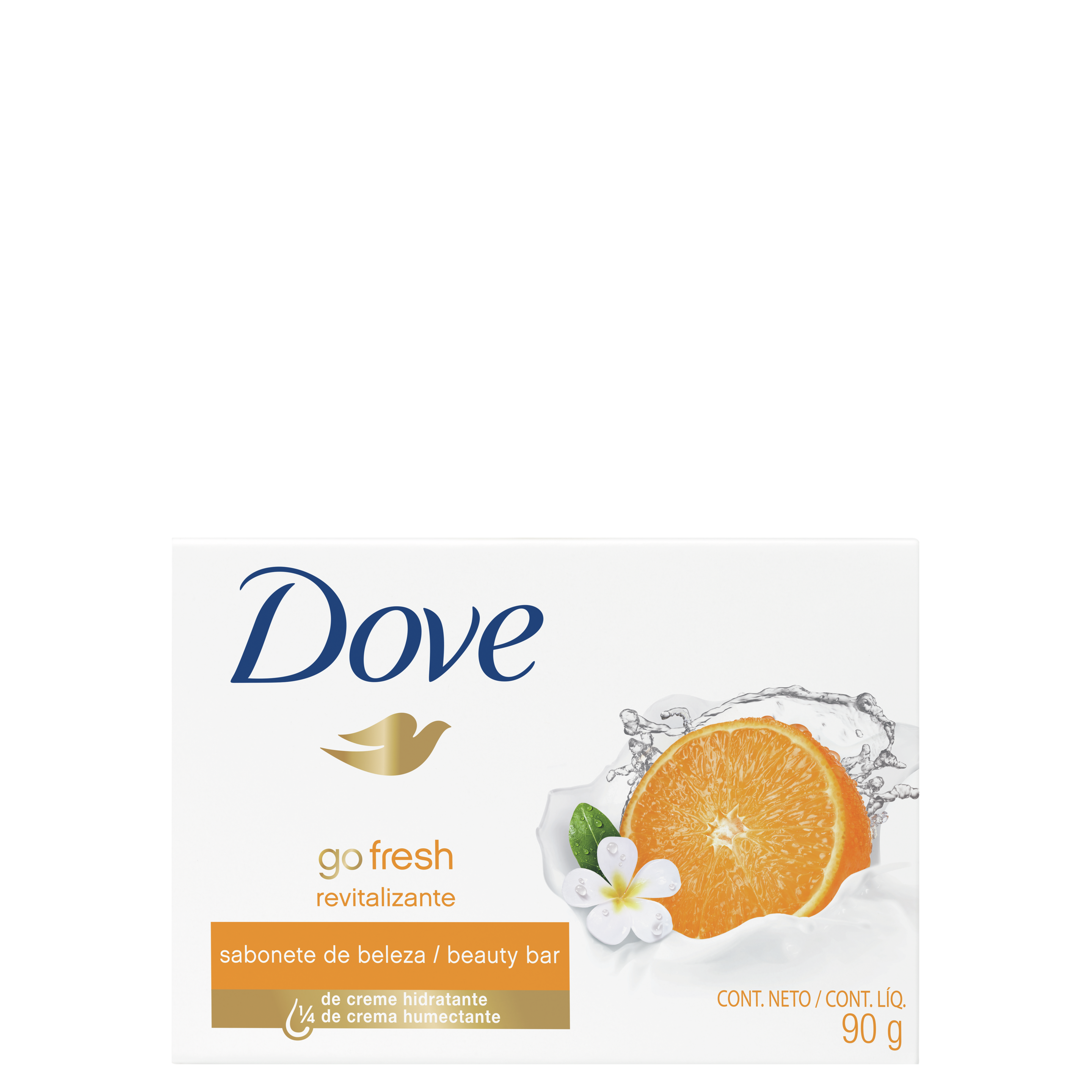 Dove Jabón Pastilla Individual Mandarina Hidratación Fresca 90g
