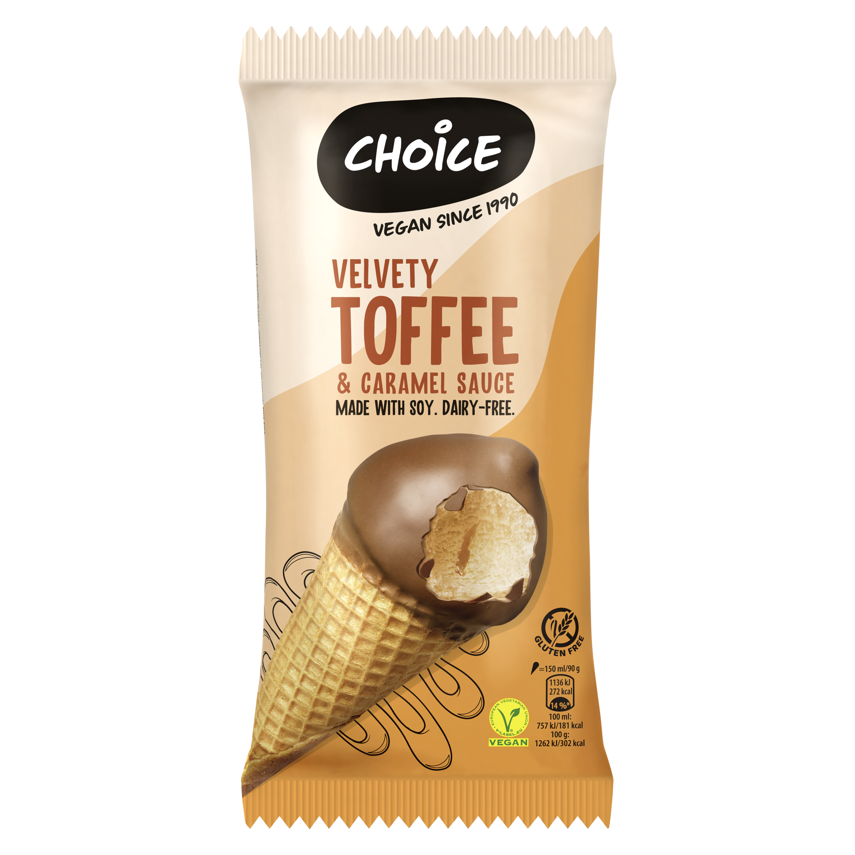 Choice Toffee tuutti Maidoton packshot