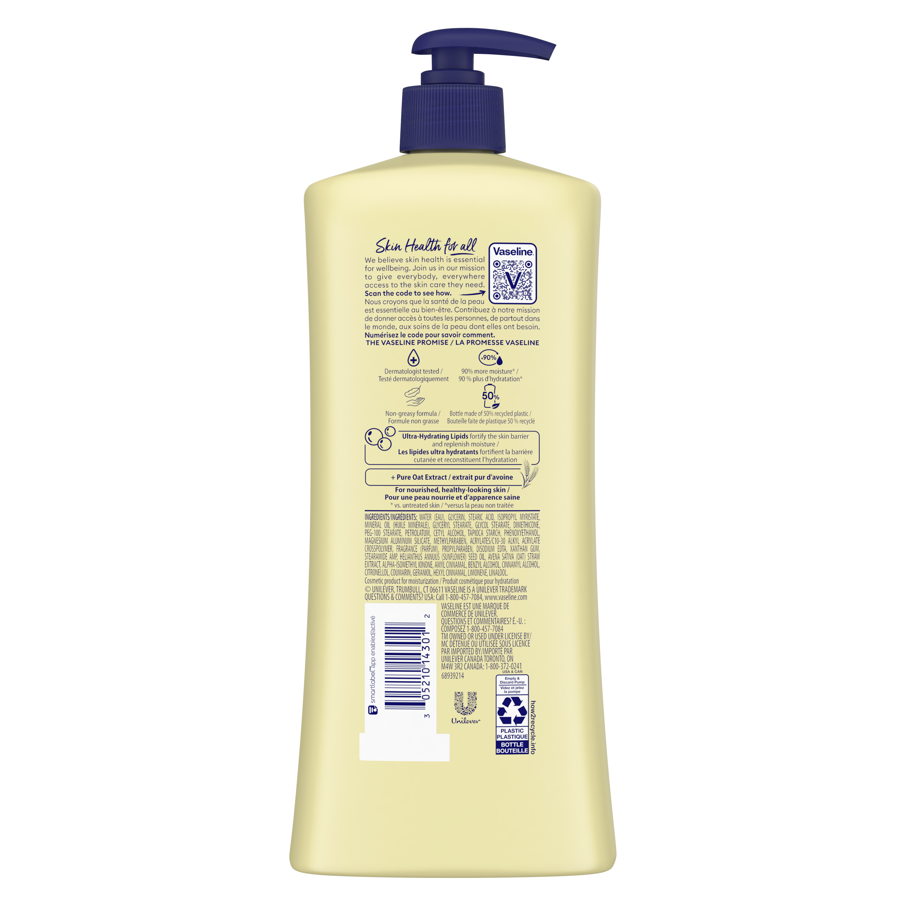 Vaseline® Intensive Care™ Nourishing Moisture Lotion reverso