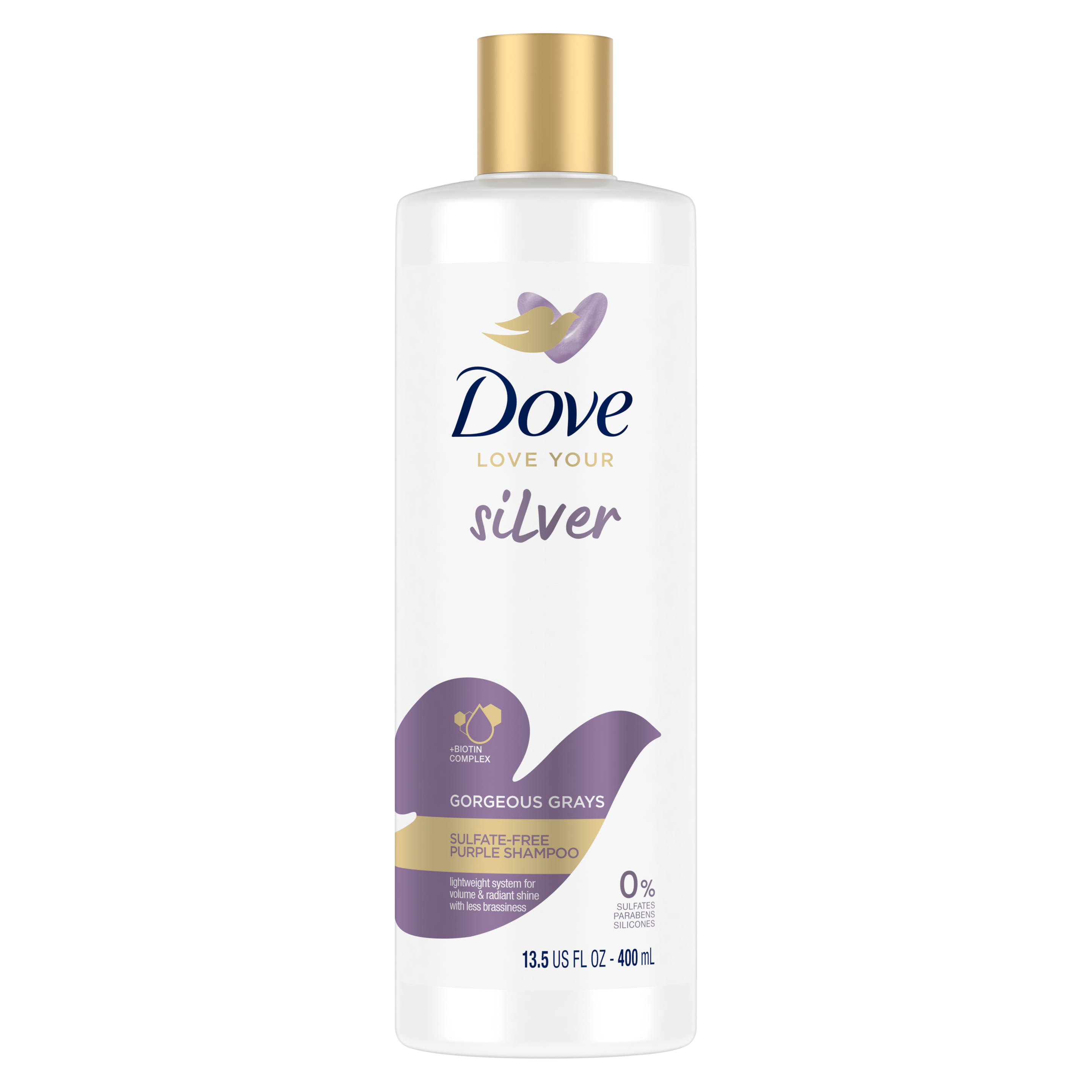 Love Your Silver Gorgeous Grays Sulfate-Free Purple Shampoo by Dove