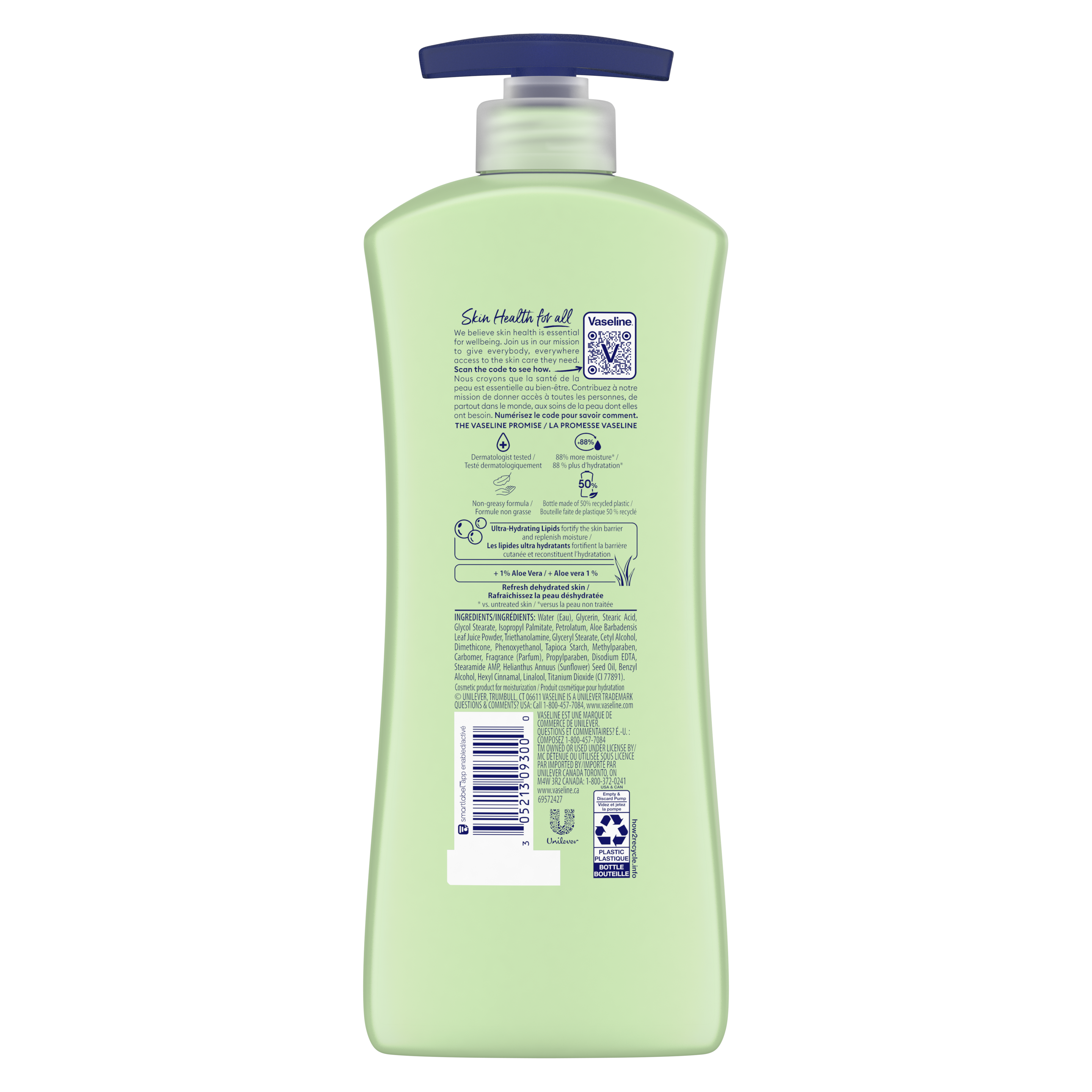 Vaseline® Intensive Care™ Soothing Hydration Lotion reverso