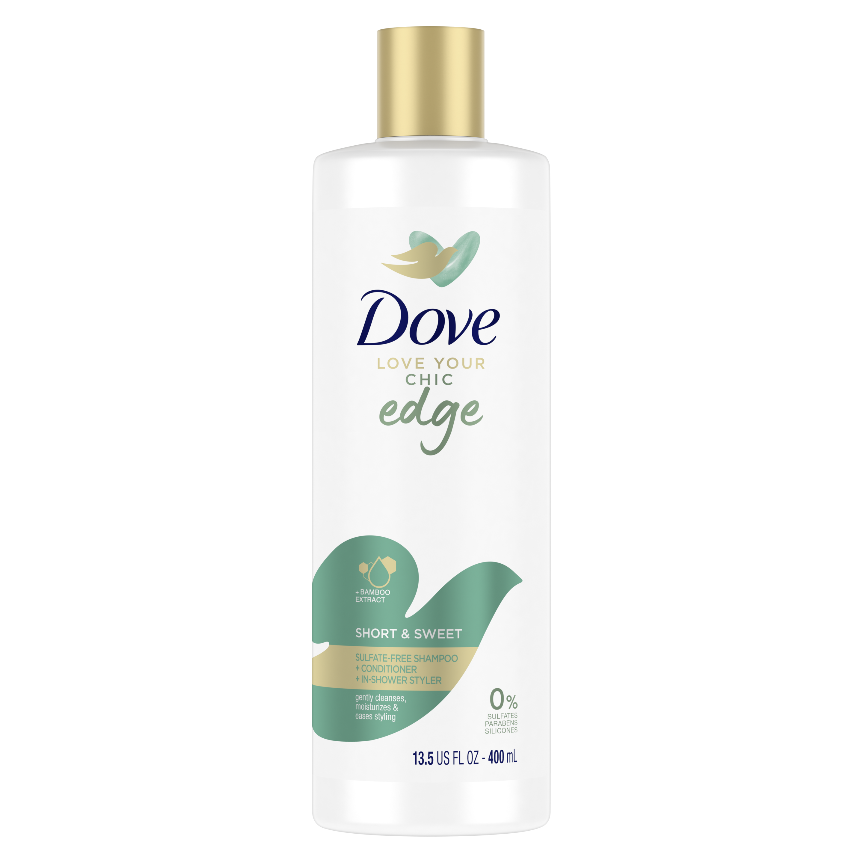 Dove Love Your Chic Edge Short and Sweet Sulfate-Free Shampoo + Conditioner + In-Shower Styler