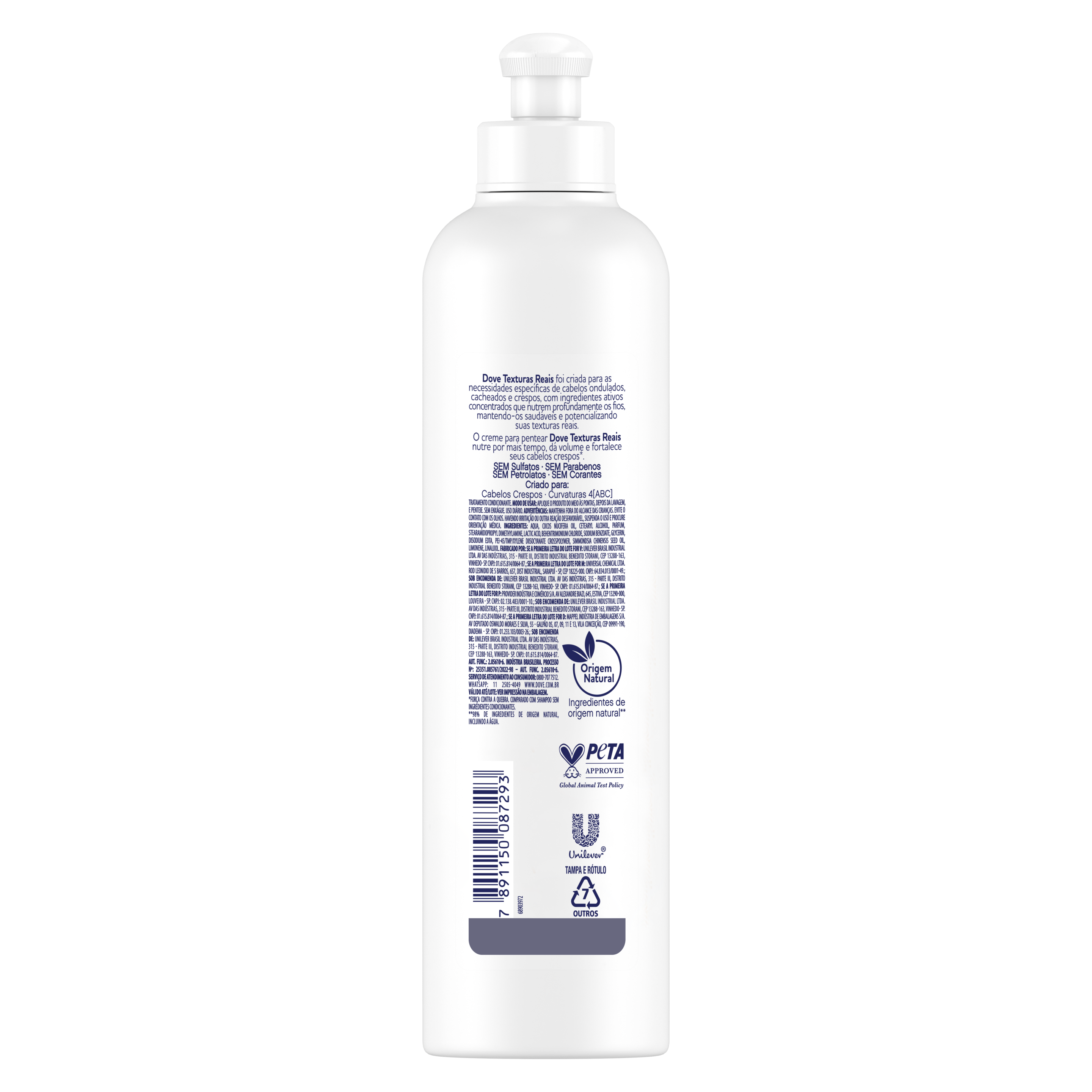 Creme de Pentear Dove Texturas Reais Crespos 355ml