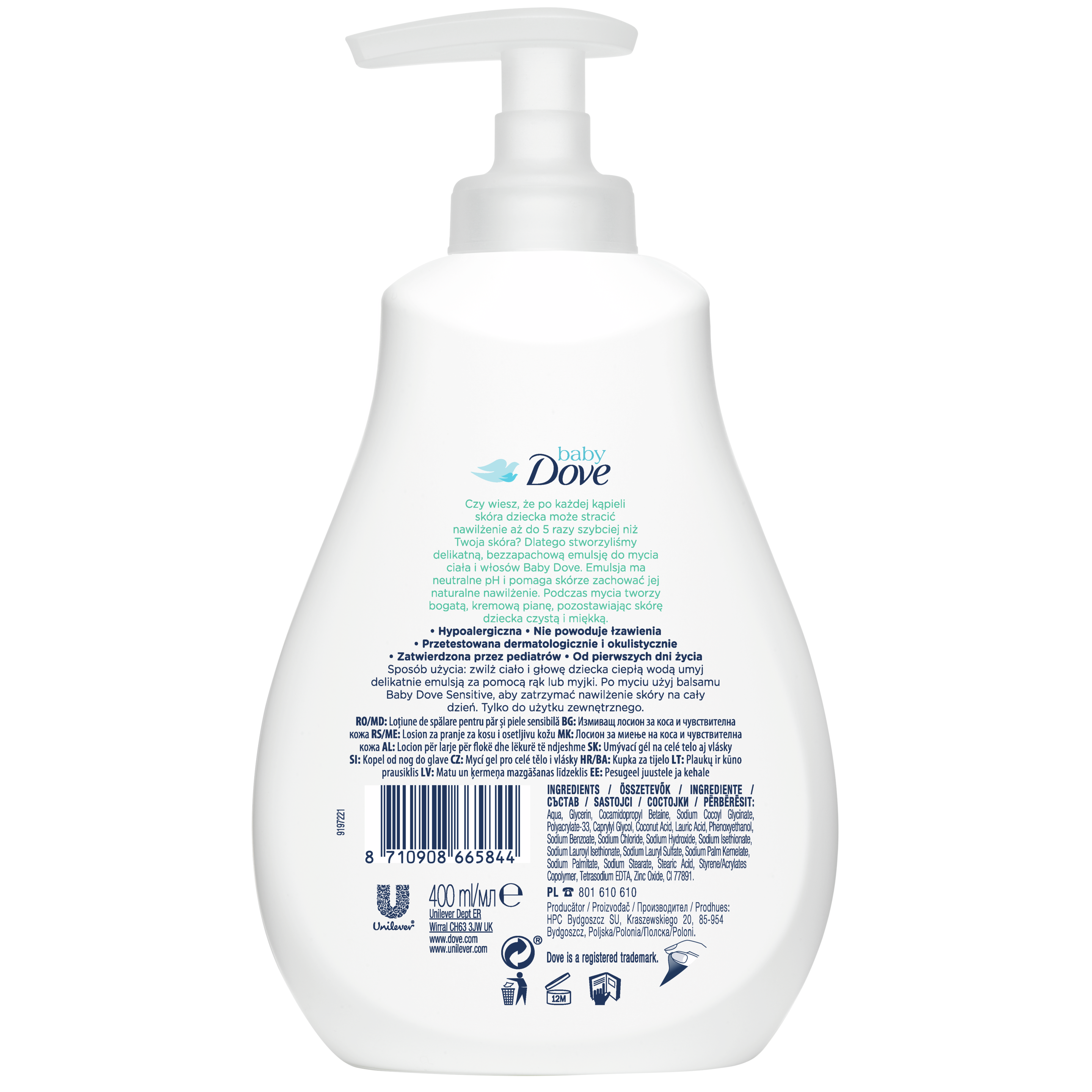 Emulsja do mycia ciała i włosów Sensitive Moisture