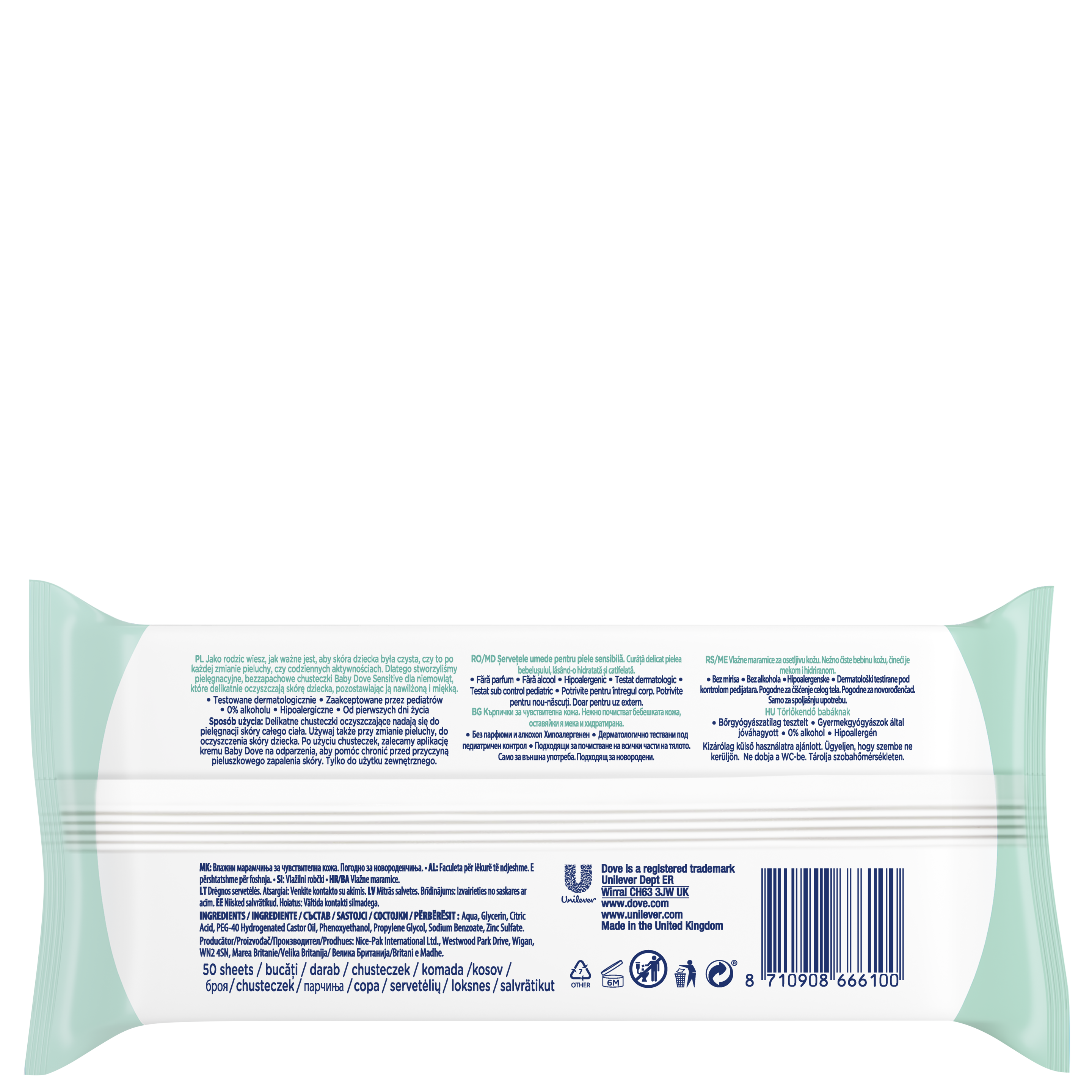 Sensitive Moisture chusteczki pielęgnacyjne