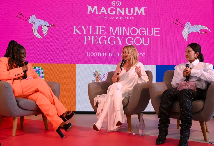 Kylie & Peggy on stage during Q&A