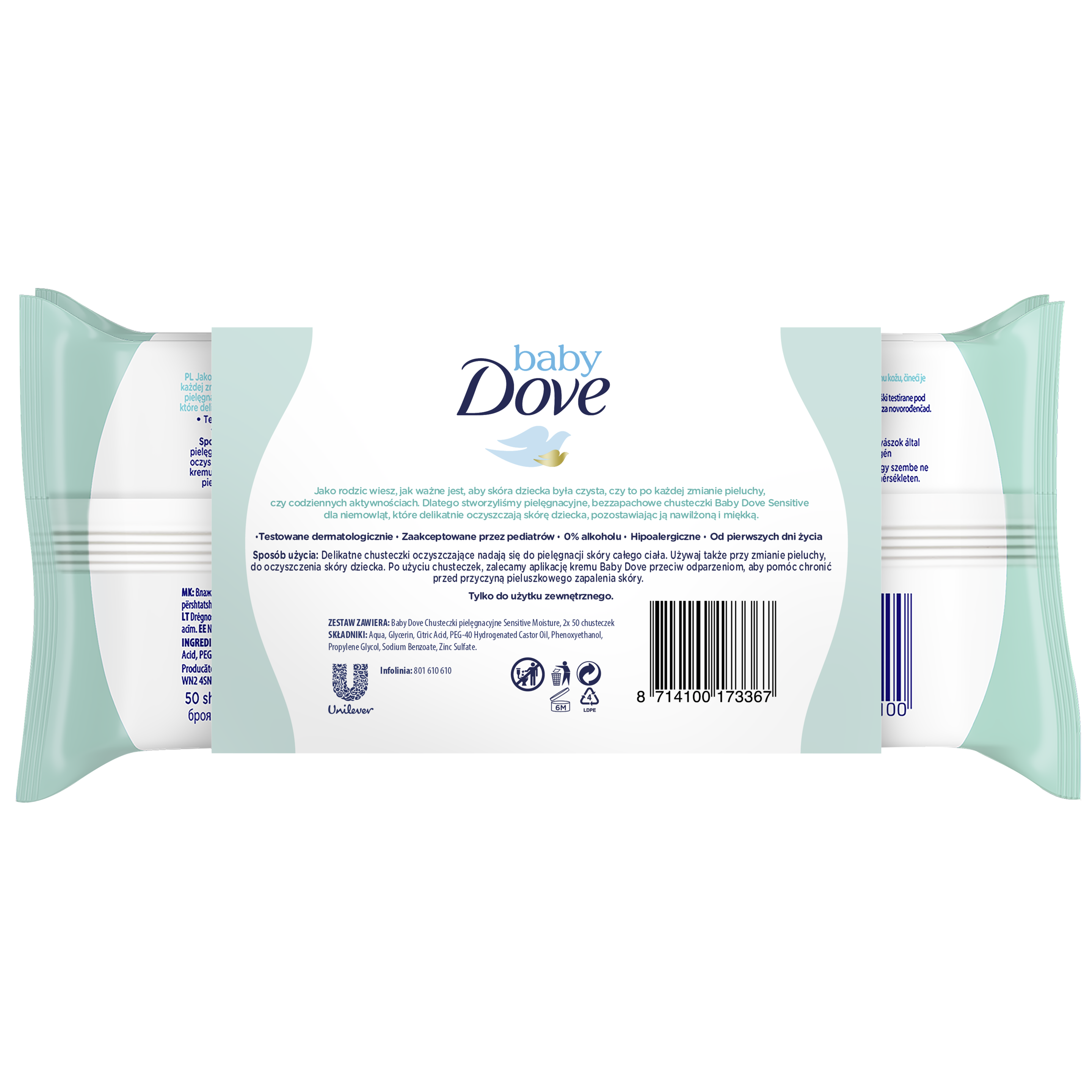 Sensitive Moisture chusteczki pielęgnacyjne