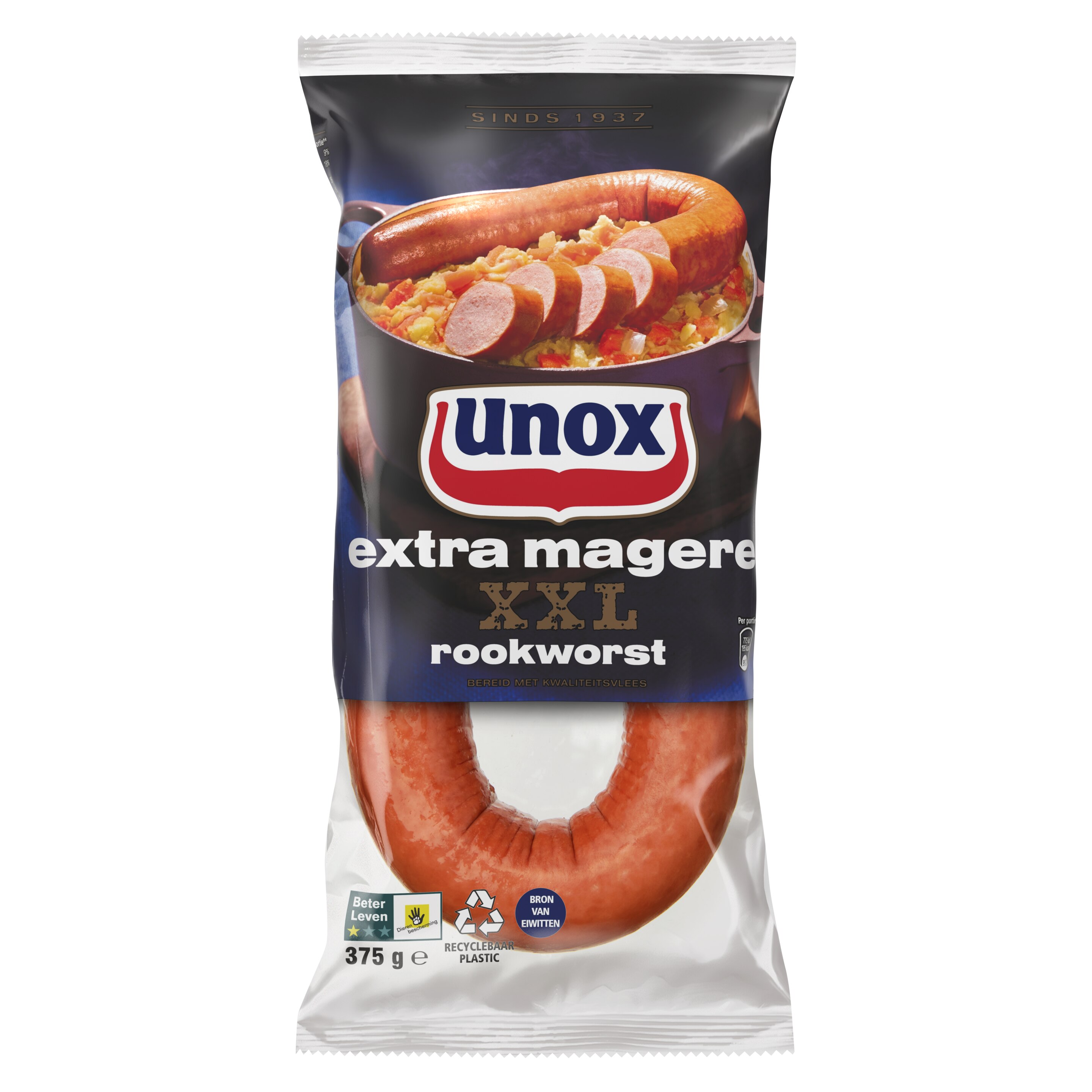 Unox  Rookworst mager 375 g packshot