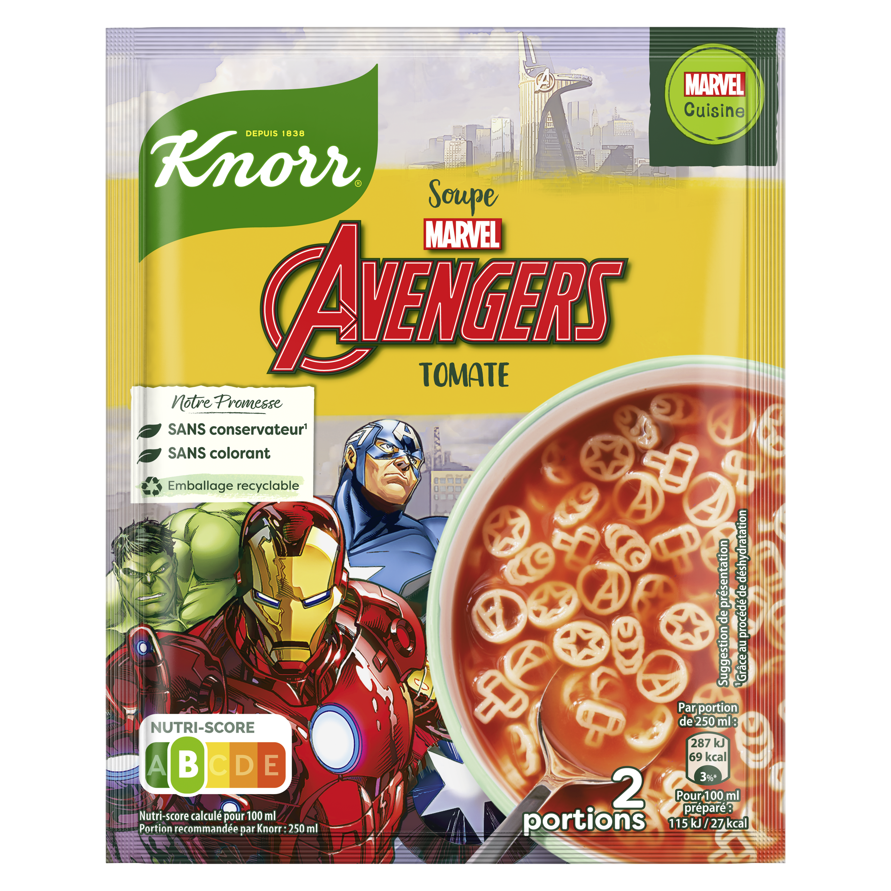 Soupe MARVEL Avengers tomate par Knorr®