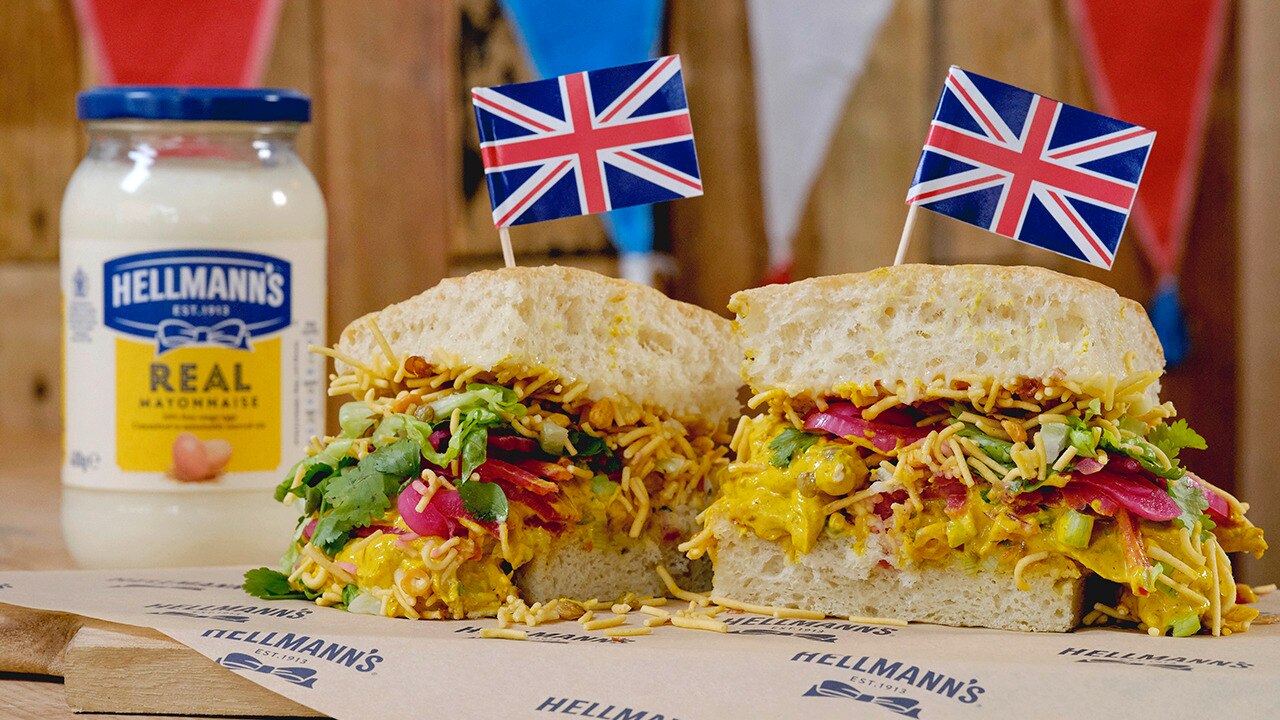 Jubilee Coronation chicken sandwiches