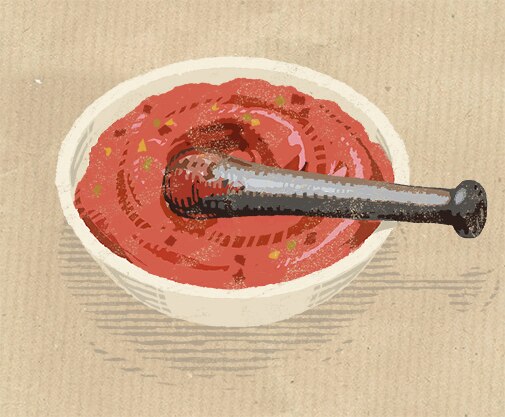harissa sauce in a bowl