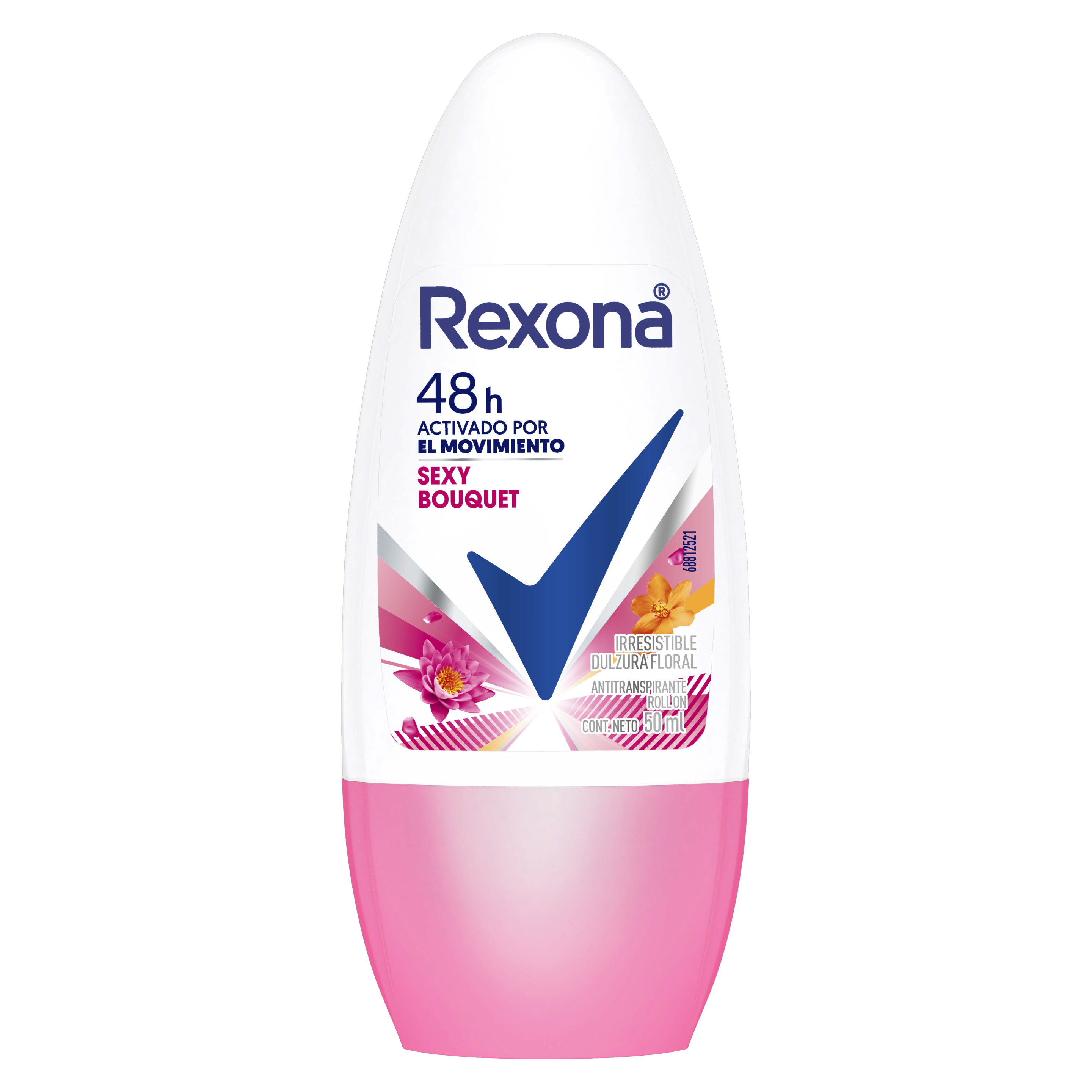 ANTITRANSPIRANTE REXONA® SEXY BOUQUET EN ROLLON PARA MUJER 50 ML