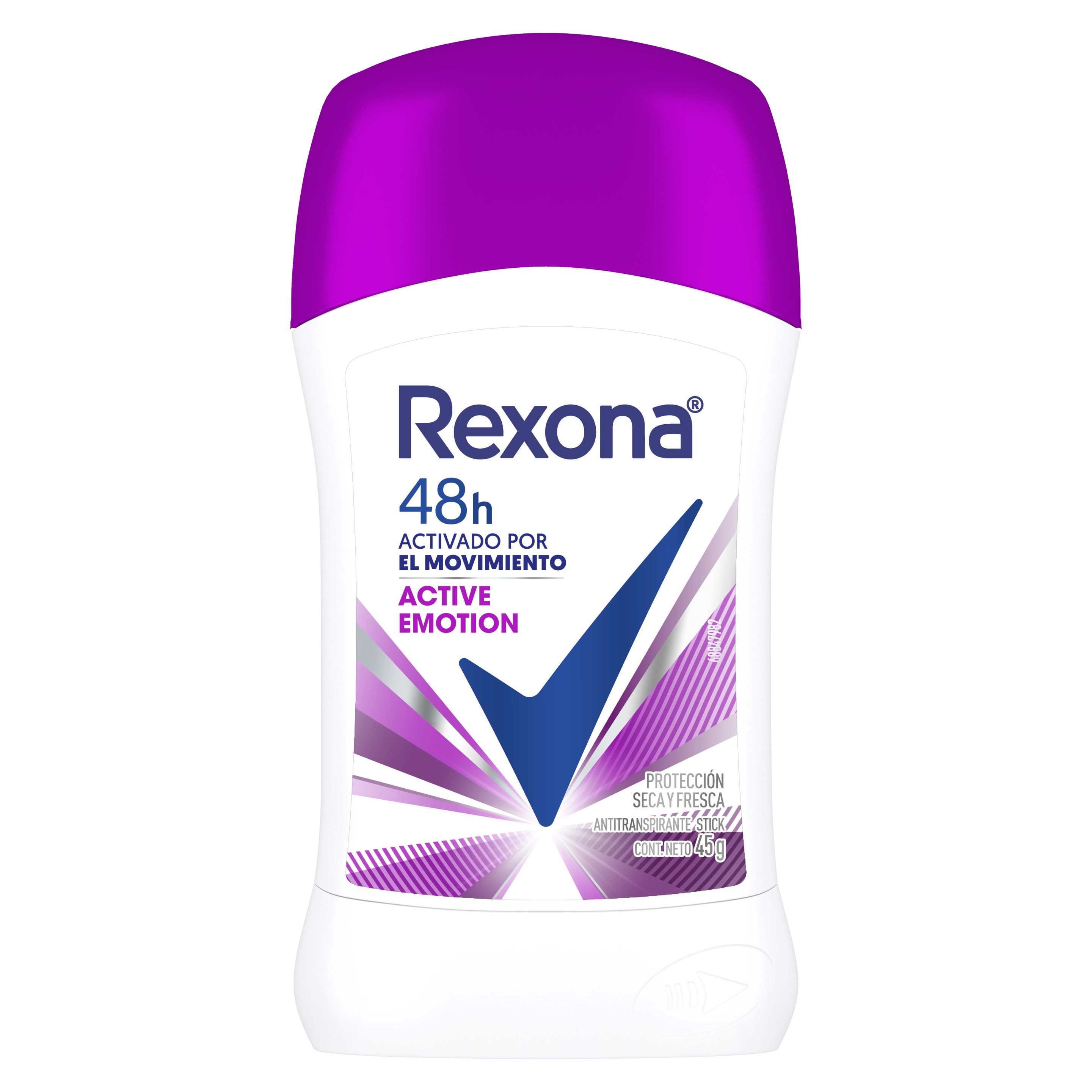 Antitranspirante Rexona ® Active Emotion en Stick para Mujer 45 g