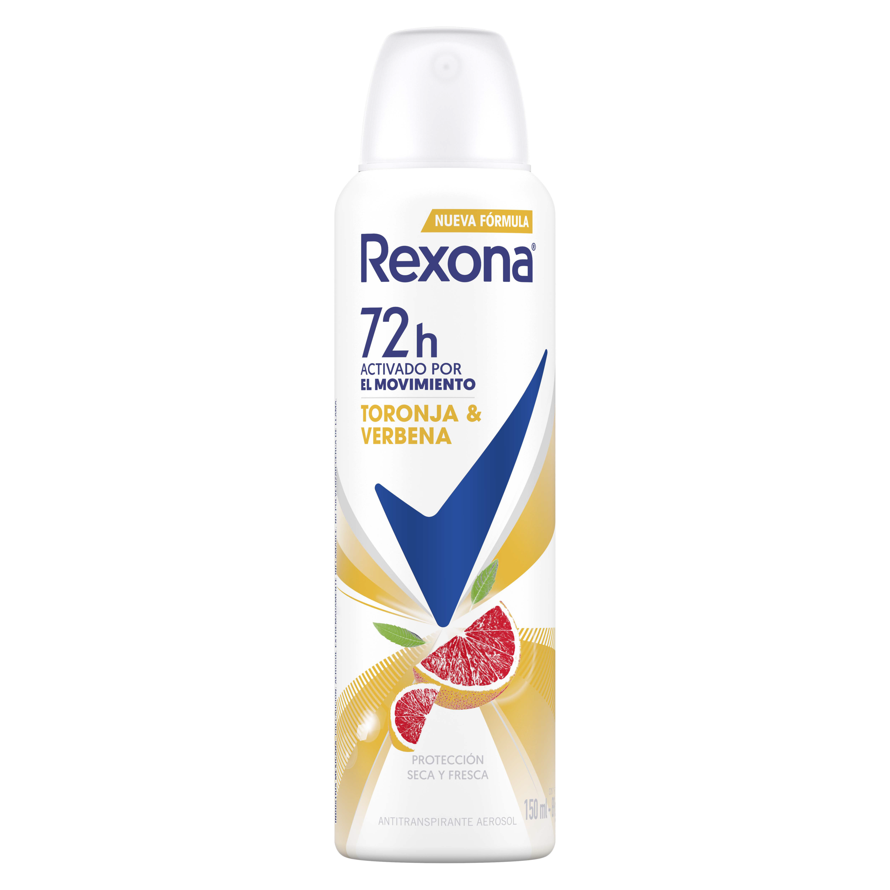 Desodorante Antitranspirante Rexona® Toronja & Verbena en Aerosol 150ml