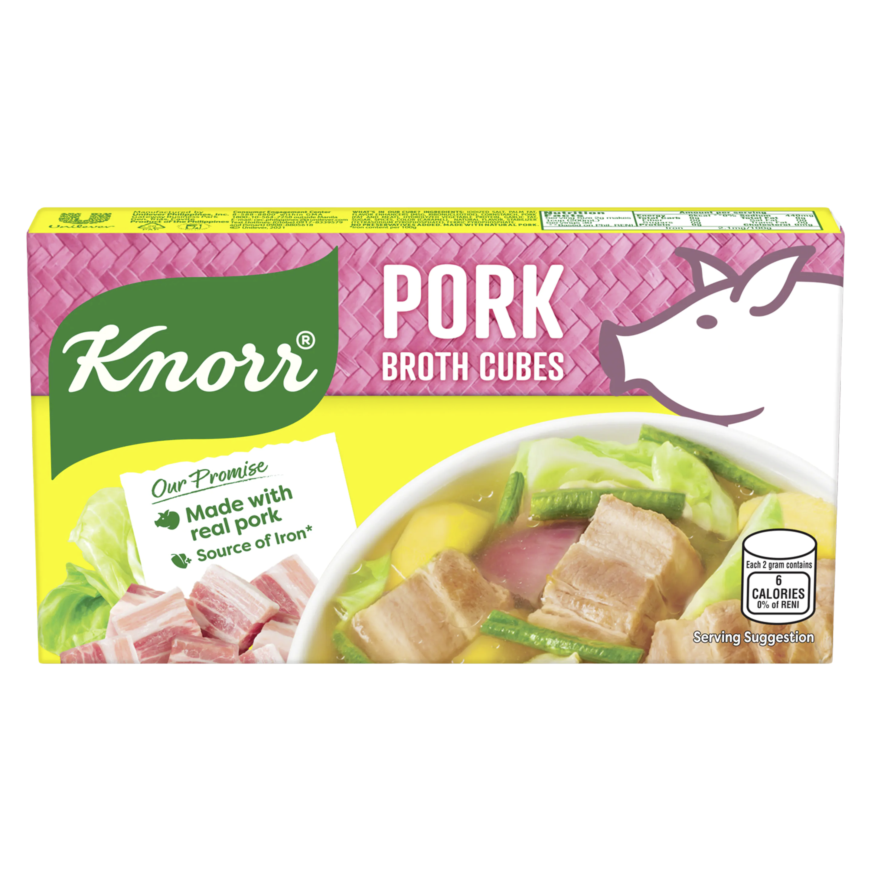 A box of Knorr Pork Broth Cubes