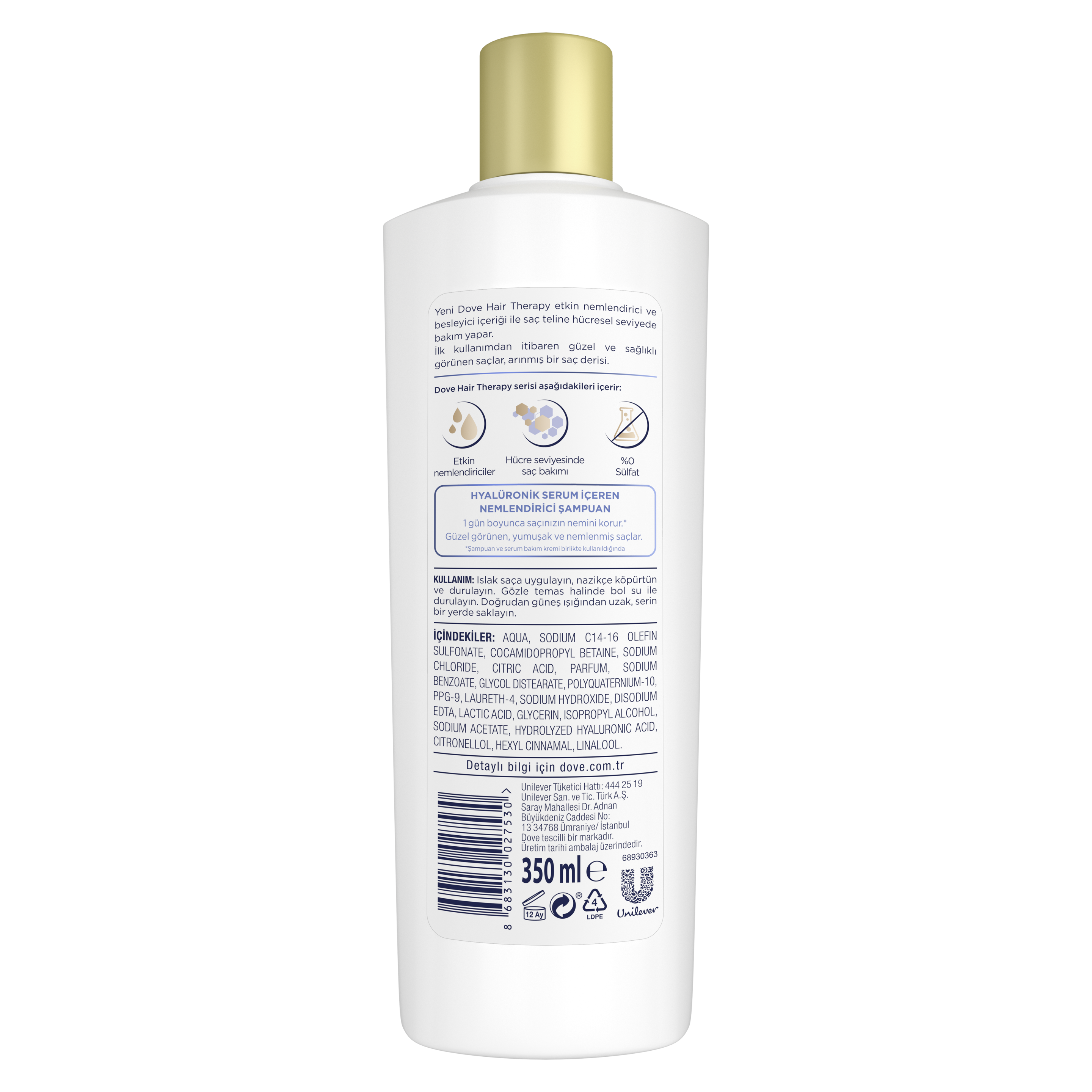 Dove Hair Therapy Hydration Spa Sülfatsız Saç Bakım Şampuanı