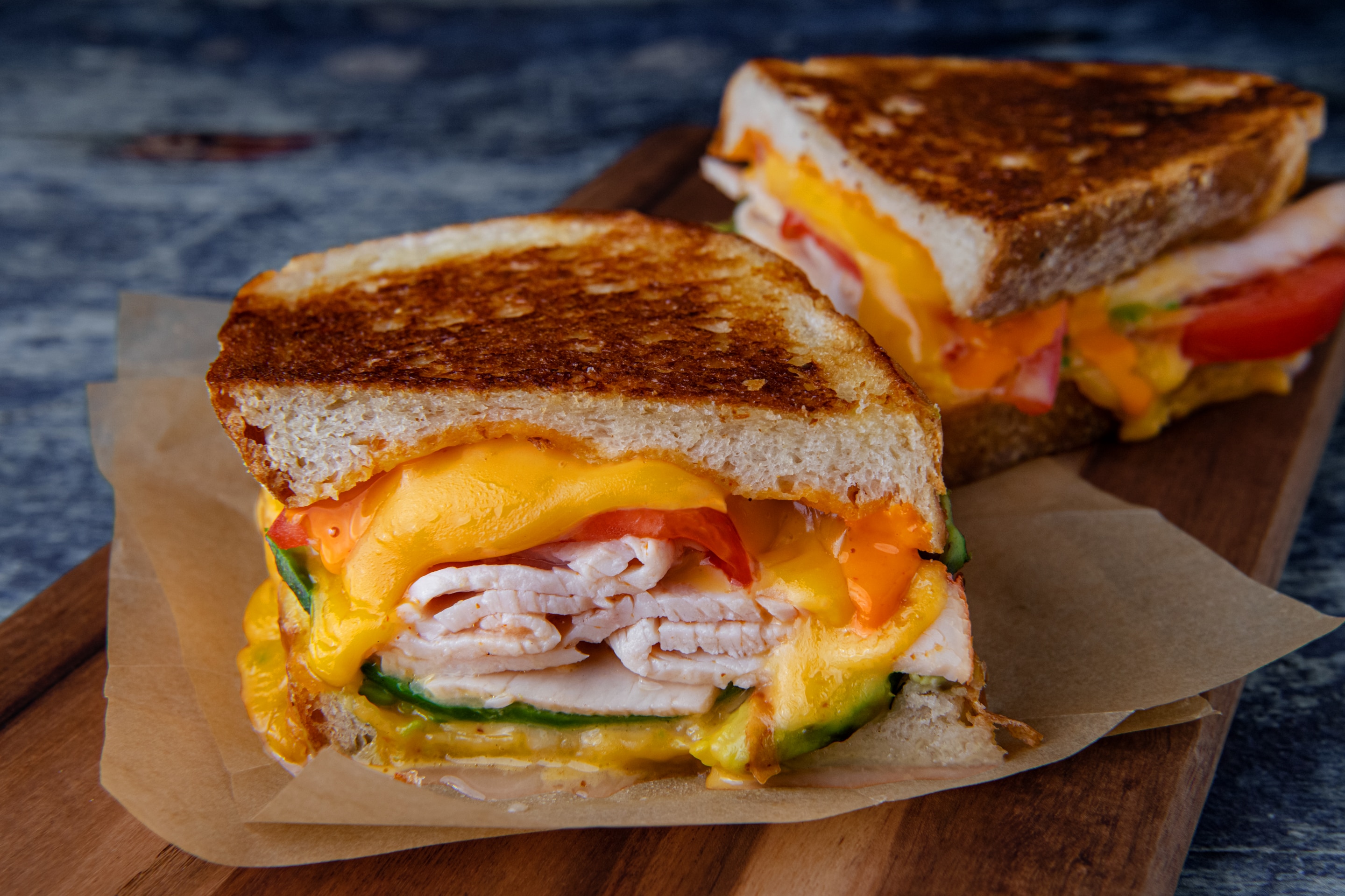 Grilled Cheese with Turkey, Tomato & Avocado