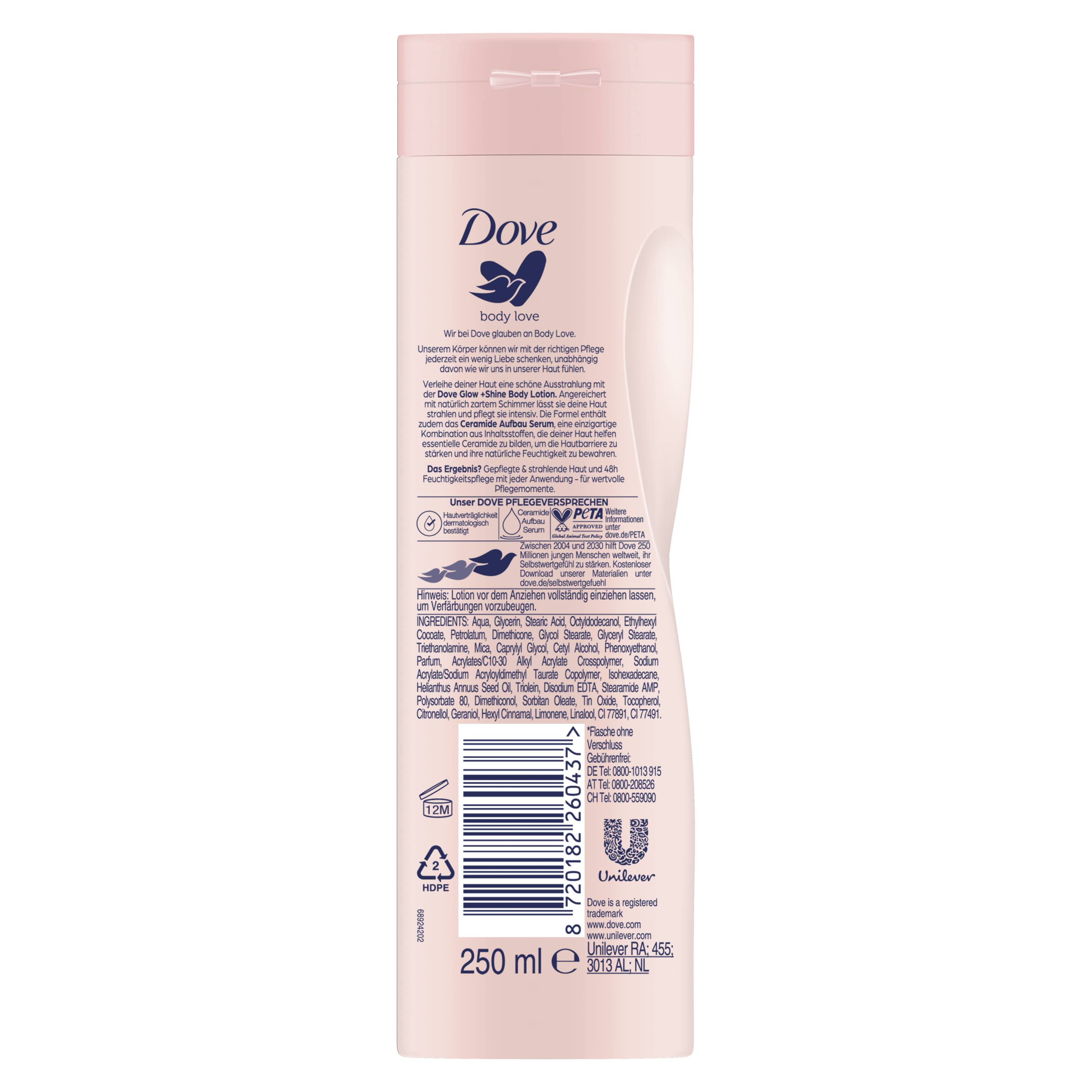 Dove roświetlający balsam do ciała radiant glow