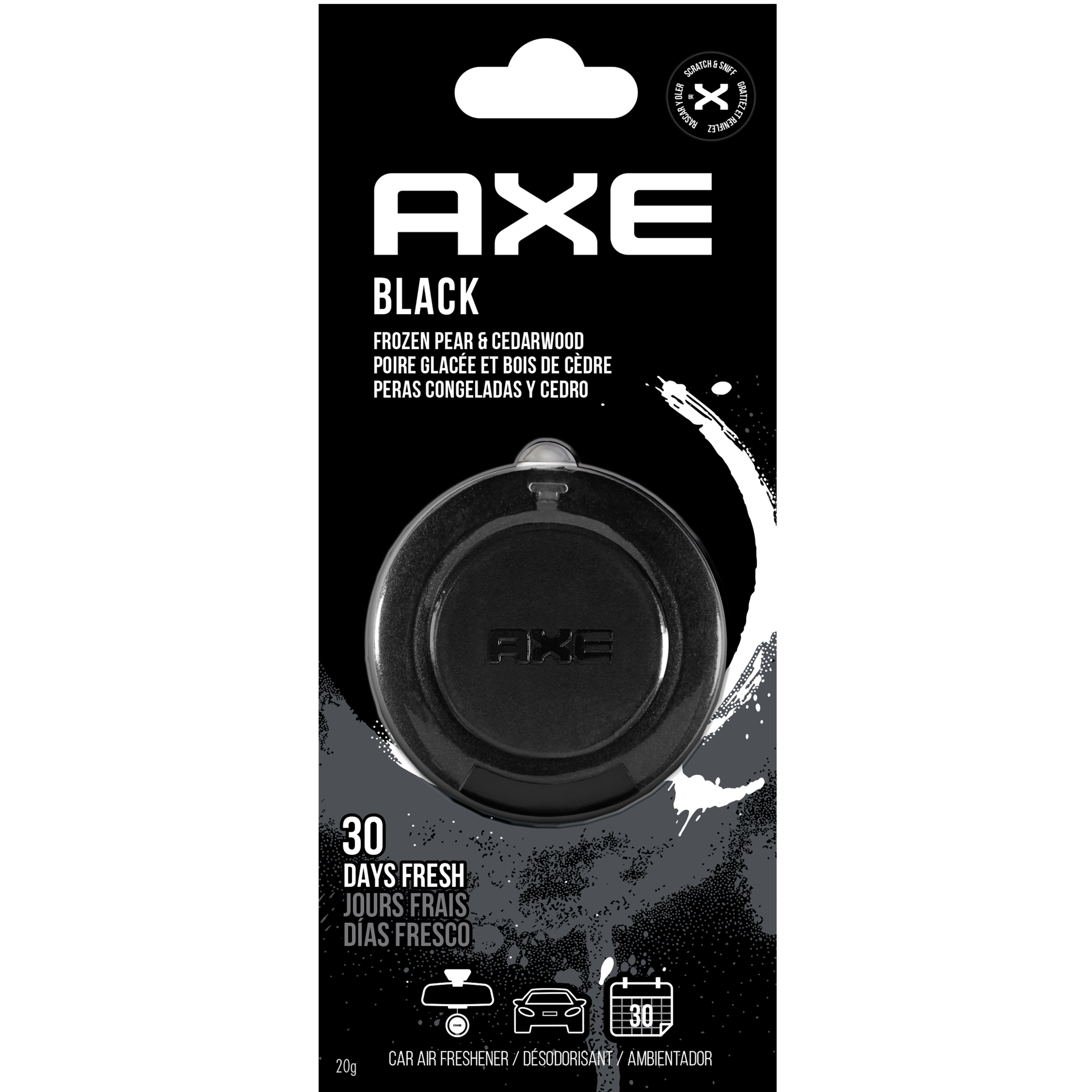 AXE Black 3D Hanging Car Air Freshener