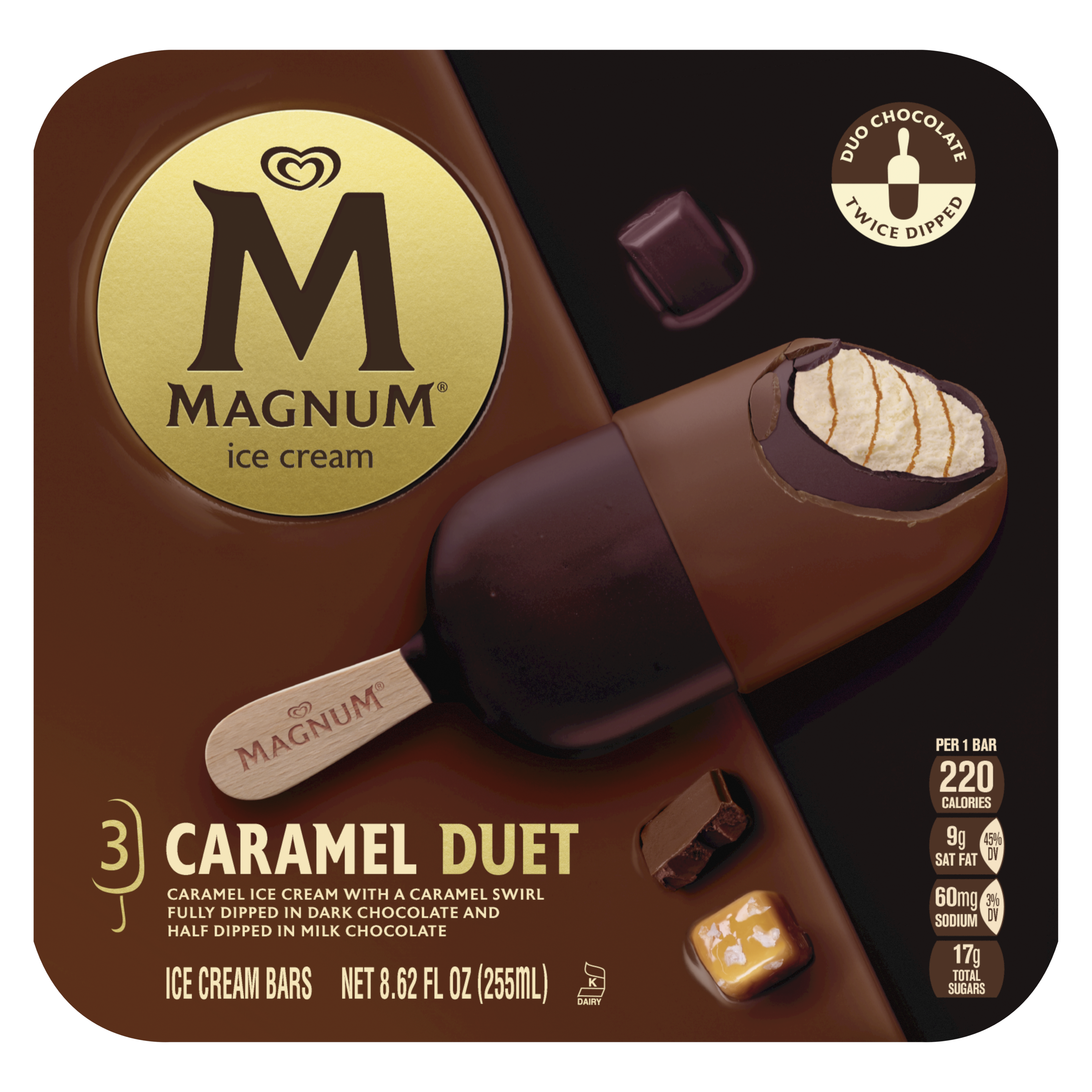 Caramel Duet Ice Cream Bar