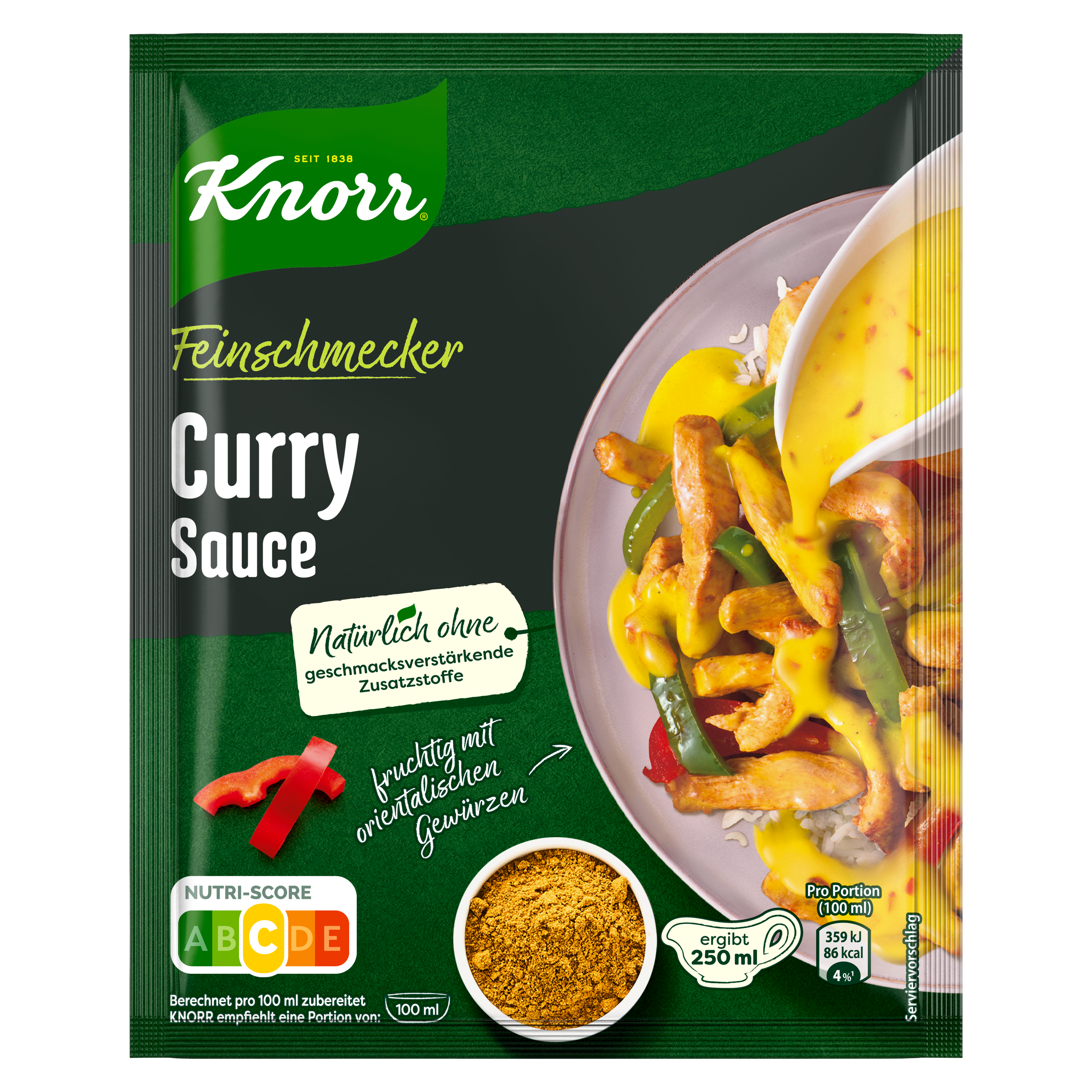 Knorr Curry Sauce ergibt 250 ml