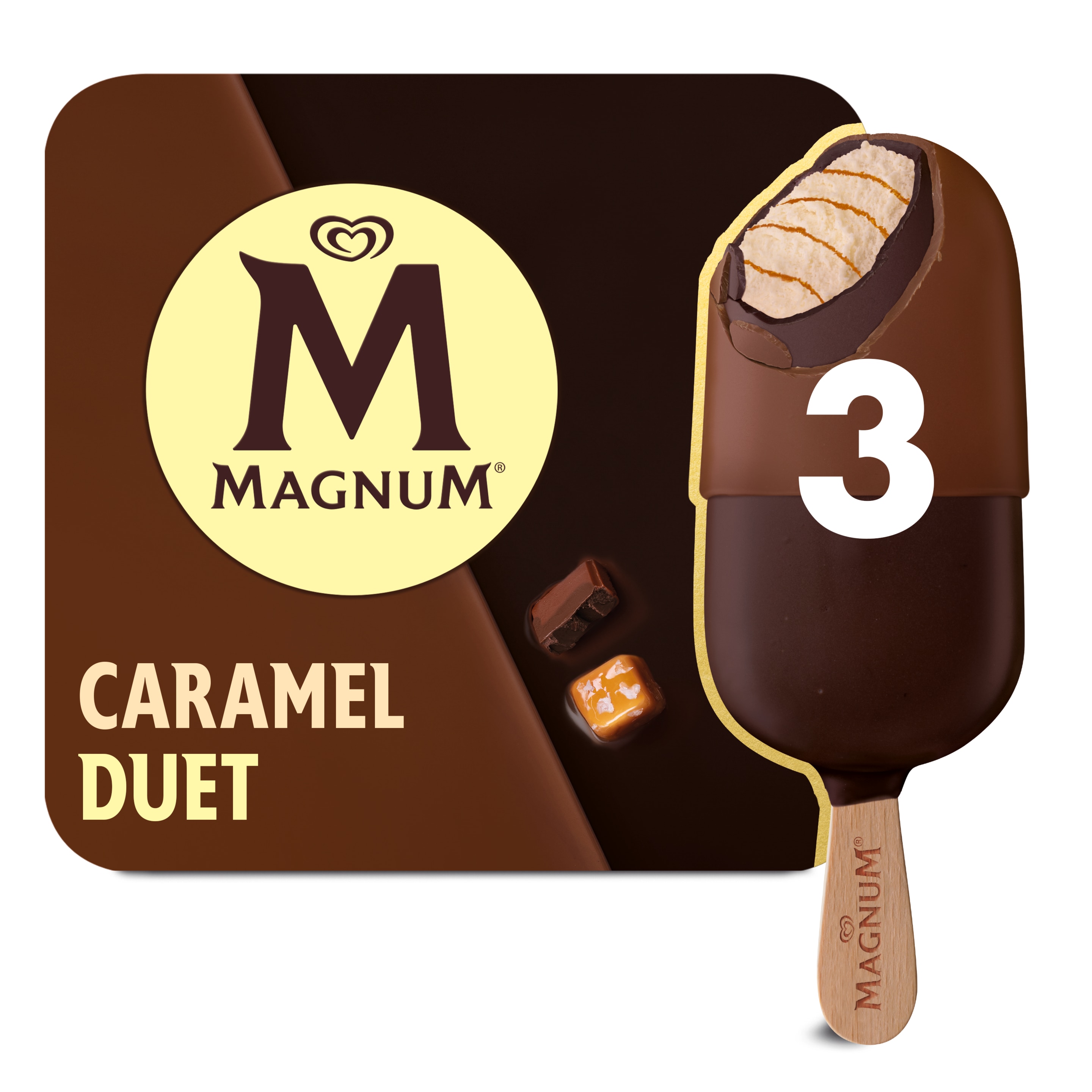 Magnum Caramel Duet Ice Cream Bar packshot