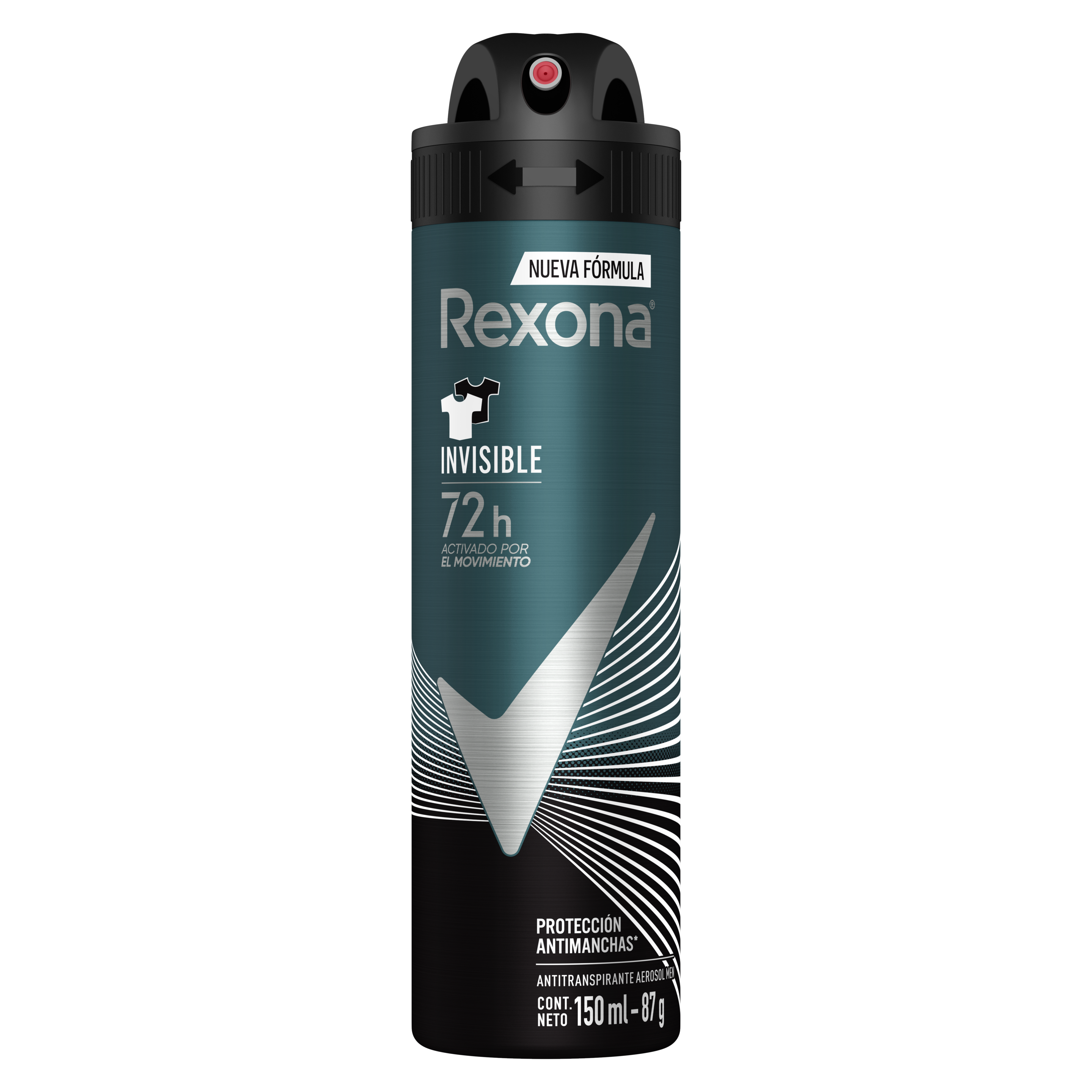 Antitranspirante Rexona®  Invisible en Aerosol para Hombre 150 ml