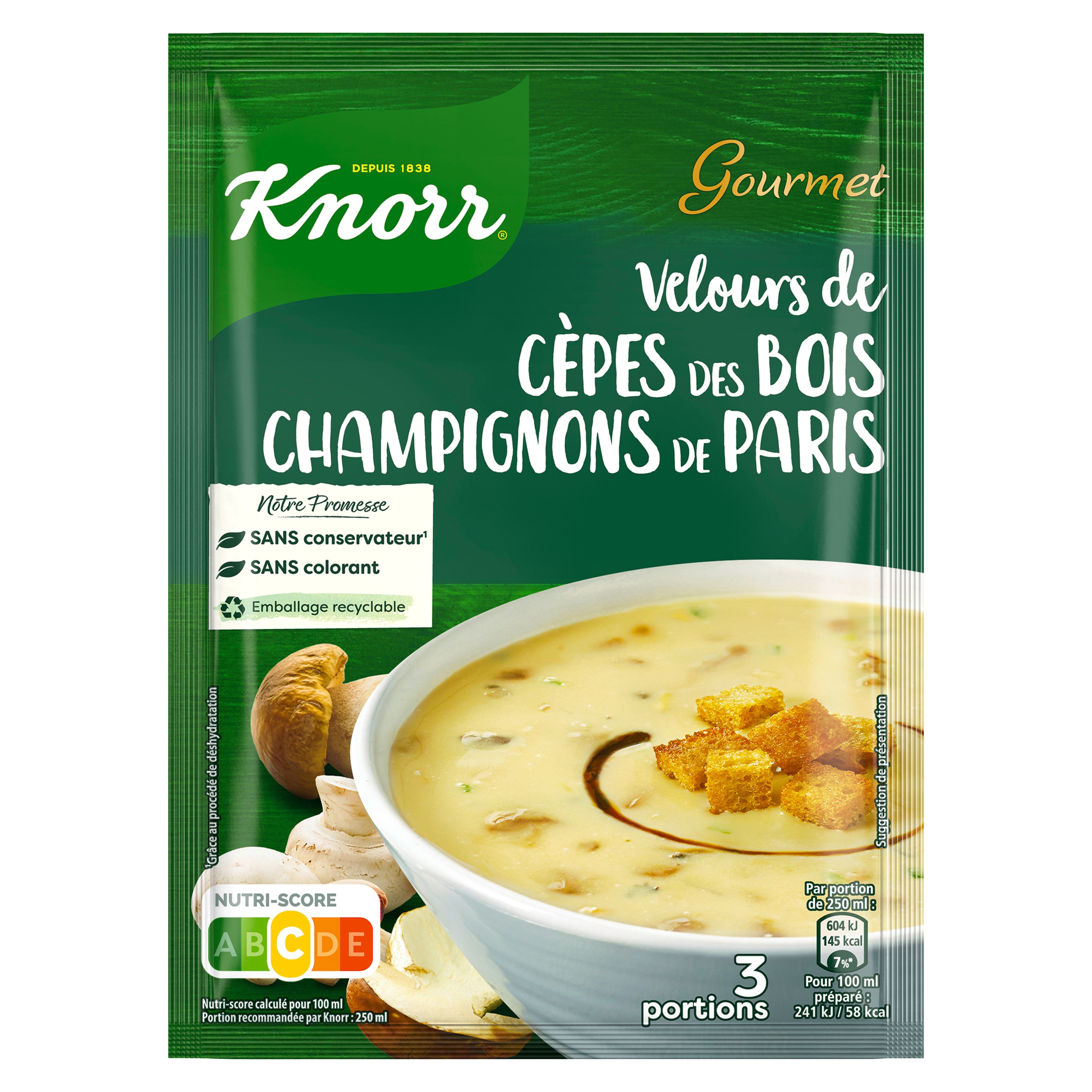 Knorr Soupe Déshydratée Poule aux Vermicelles pour 4 Personnes (Lot de 13  Sachets) : : Epicerie
