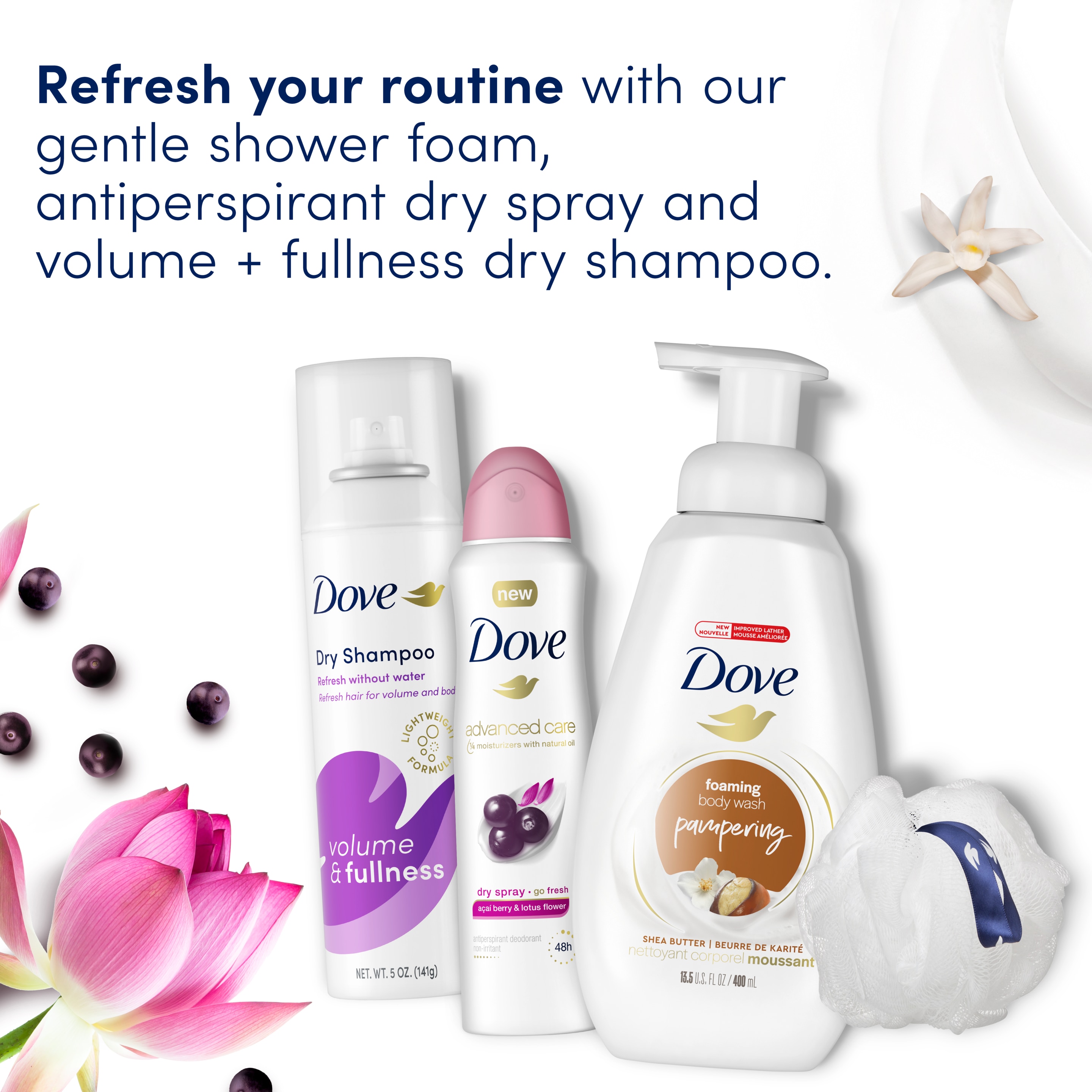 Dove Bundle Assorted Scents sale Shampoo Body wash Soap Bar Deodorant