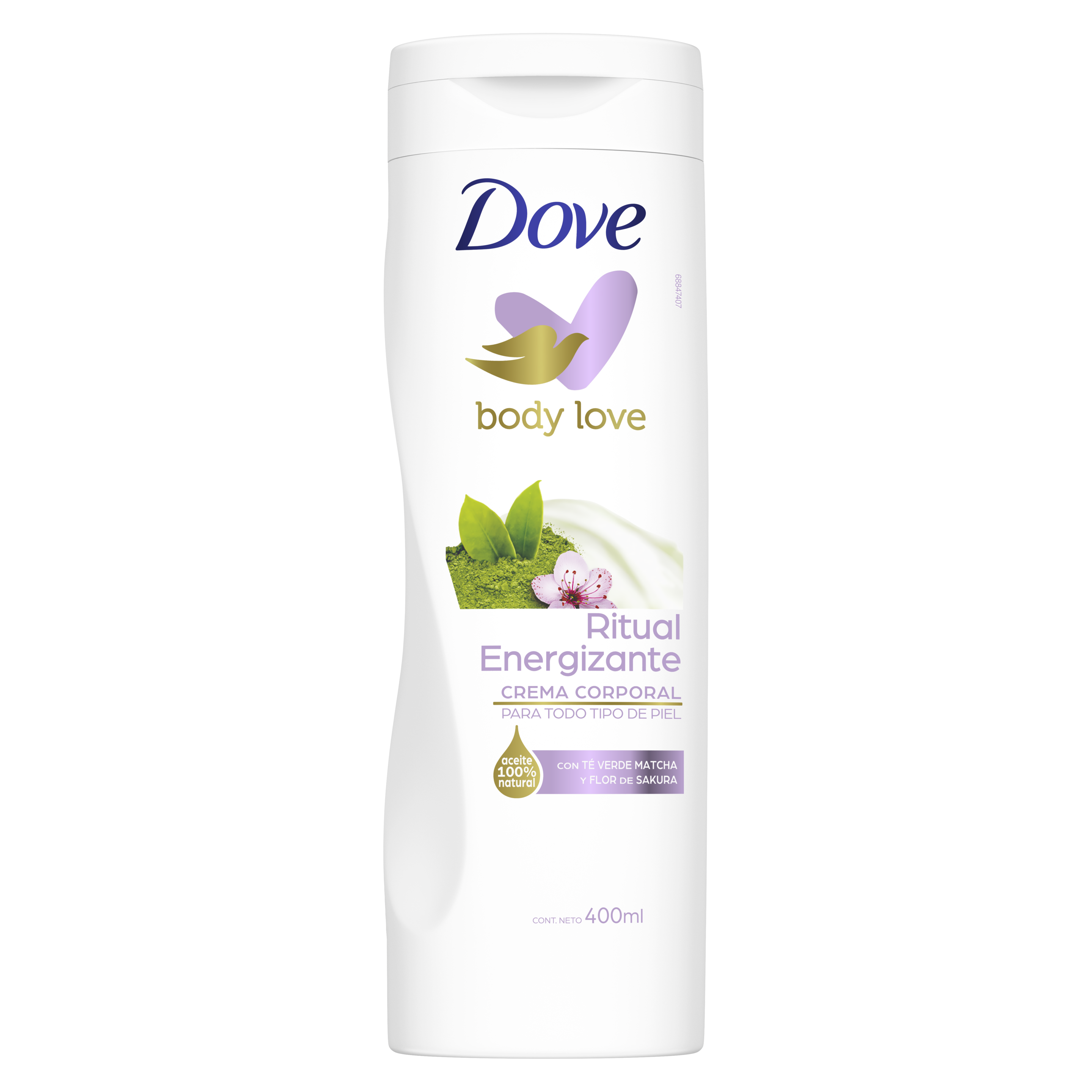 Envase Dove nutritive secrets crema corporal matcha Ritual Energizante 400ml